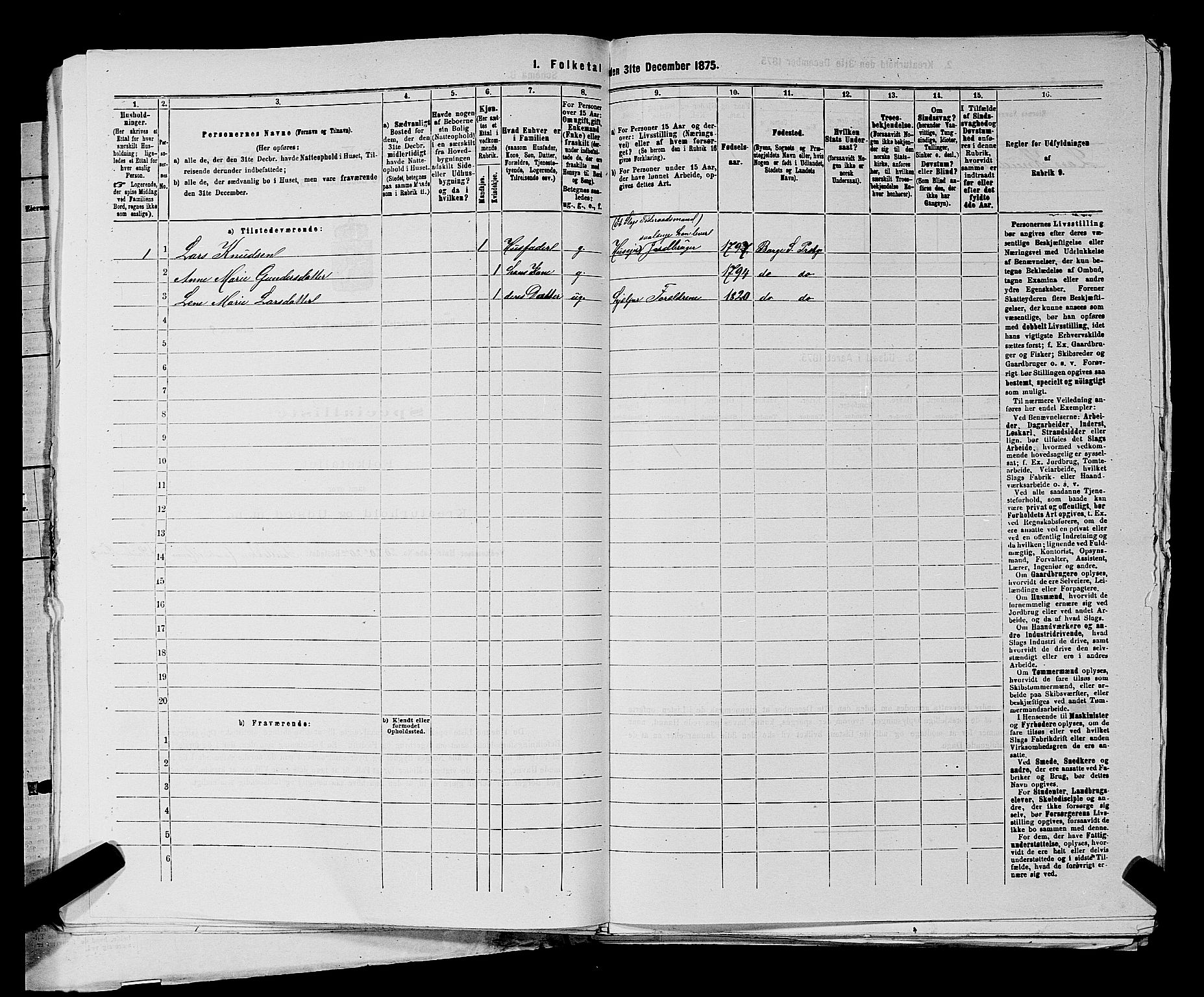 RA, 1875 census for 0113P Borge, 1875, p. 533