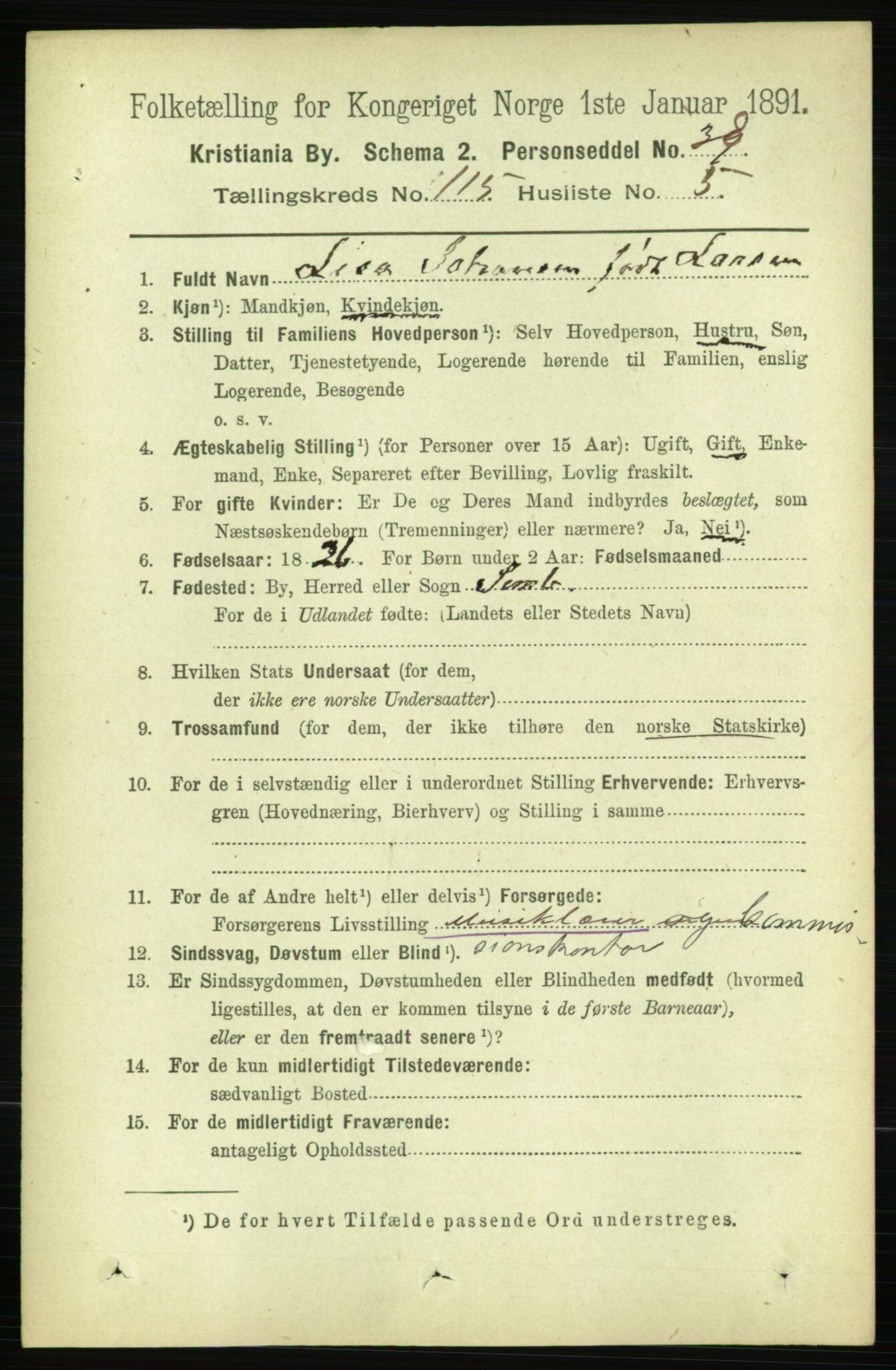 RA, 1891 census for 0301 Kristiania, 1891, p. 61795
