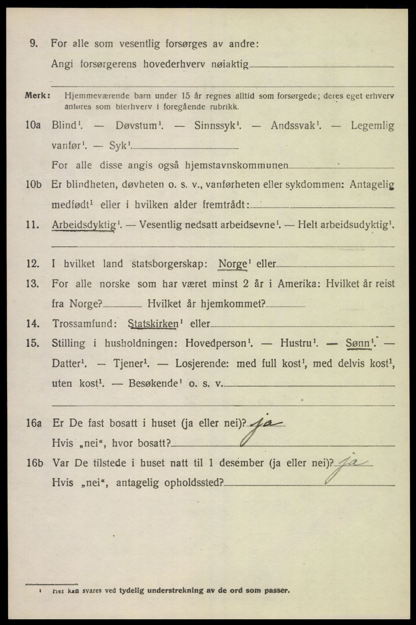 SAK, 1920 census for Sør-Audnedal, 1920, p. 1644