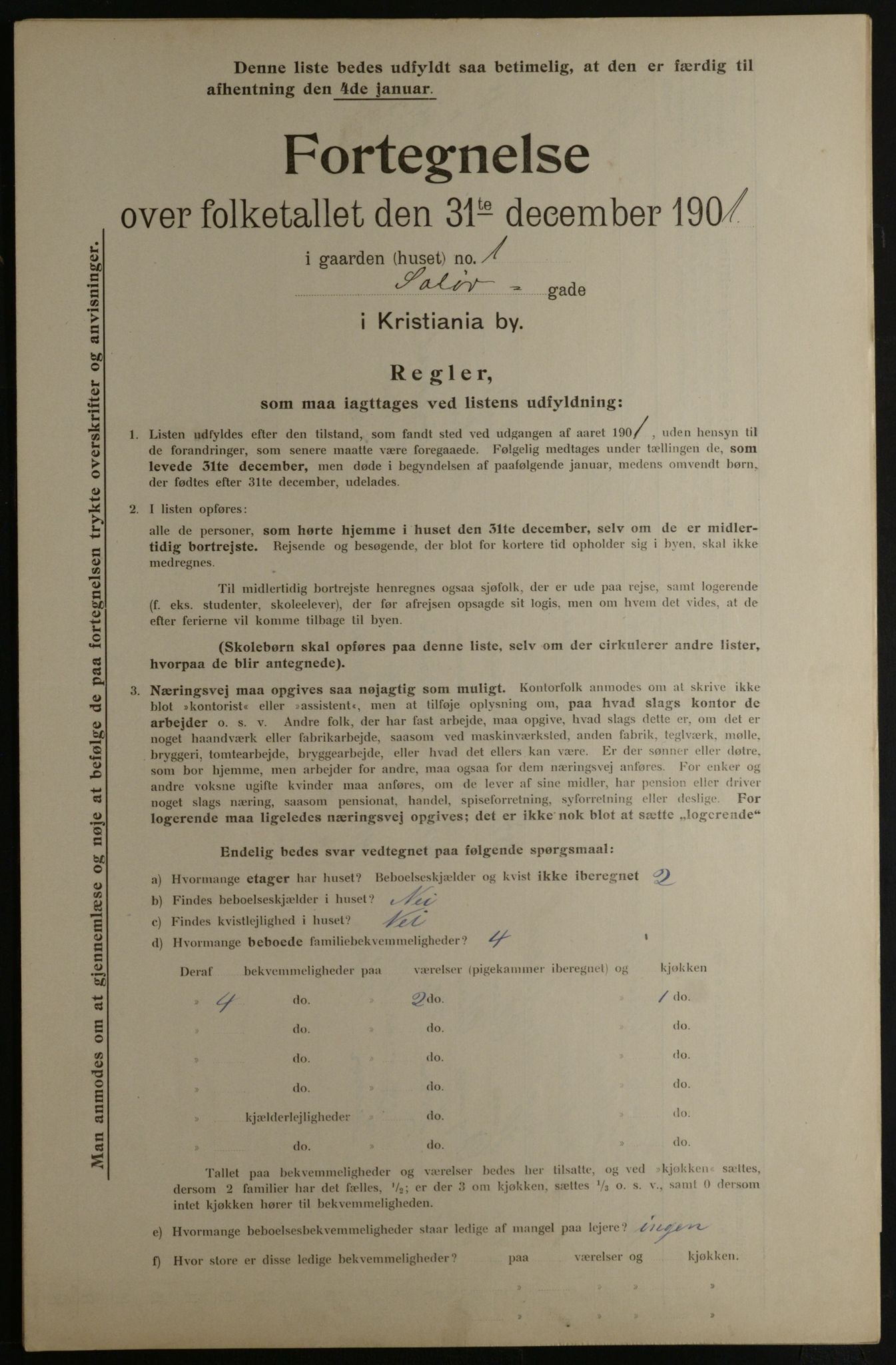 OBA, Municipal Census 1901 for Kristiania, 1901, p. 15355