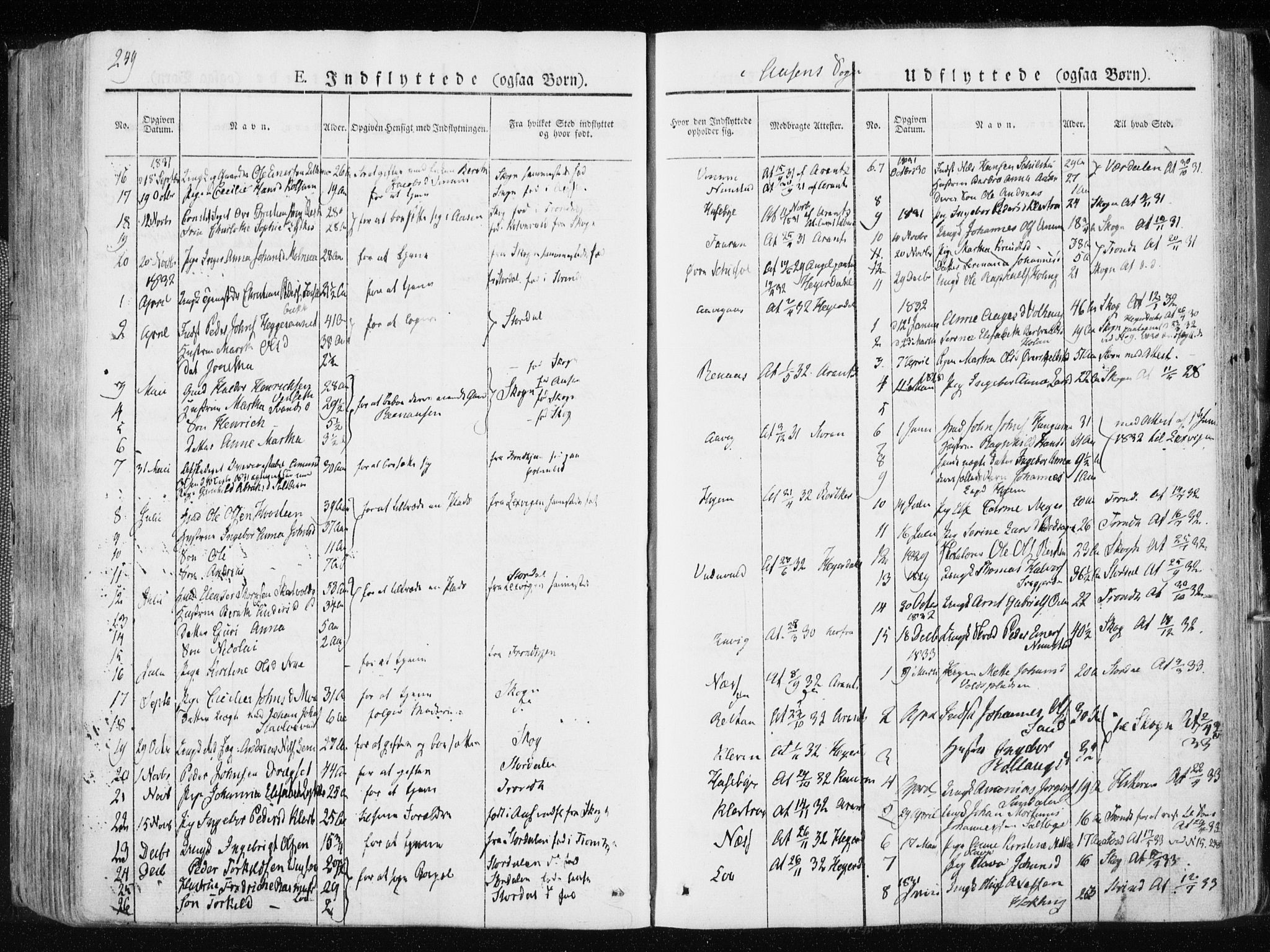 Ministerialprotokoller, klokkerbøker og fødselsregistre - Nord-Trøndelag, SAT/A-1458/713/L0114: Parish register (official) no. 713A05, 1827-1839, p. 249