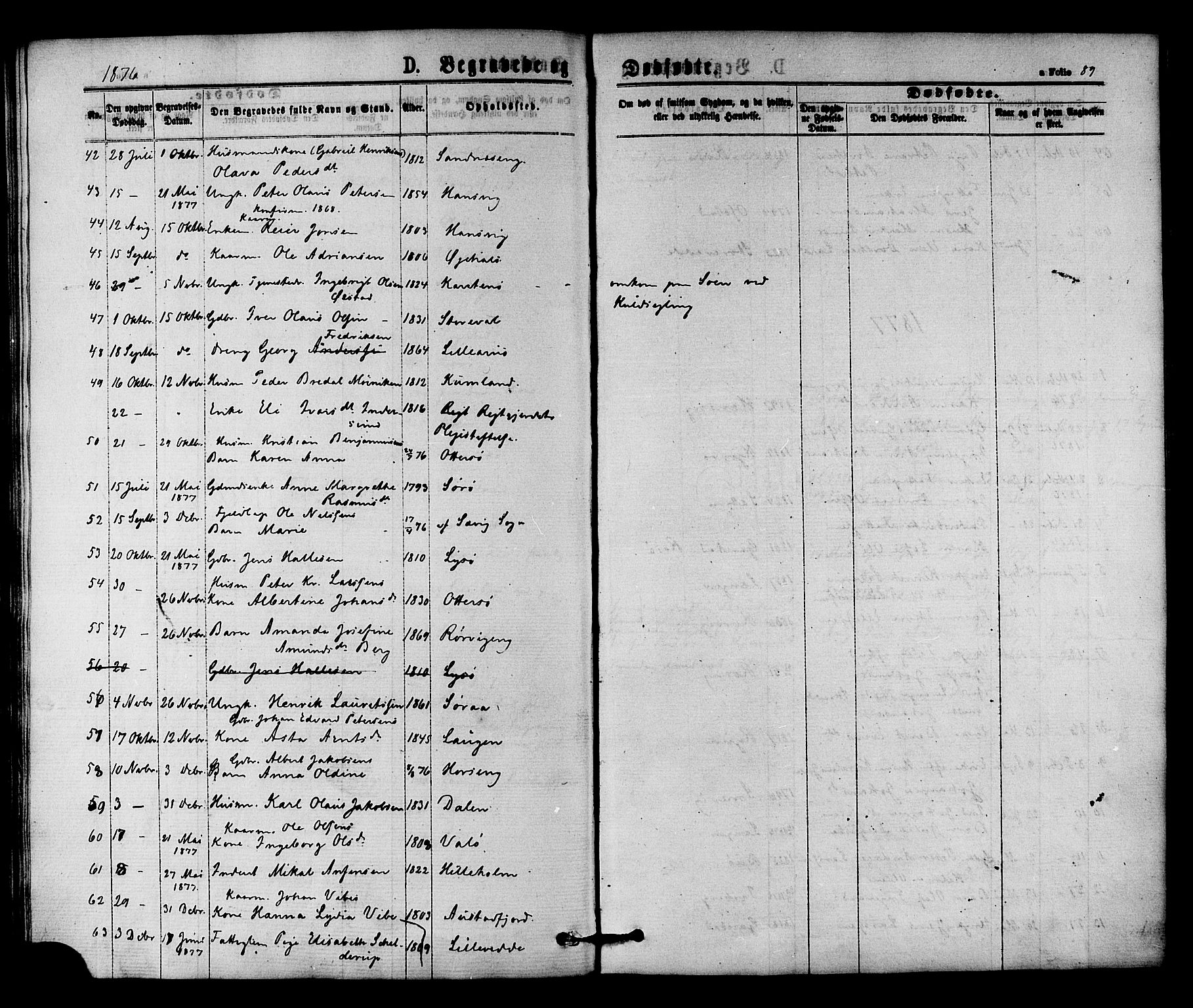 Ministerialprotokoller, klokkerbøker og fødselsregistre - Nord-Trøndelag, AV/SAT-A-1458/784/L0671: Parish register (official) no. 784A06, 1876-1879, p. 89