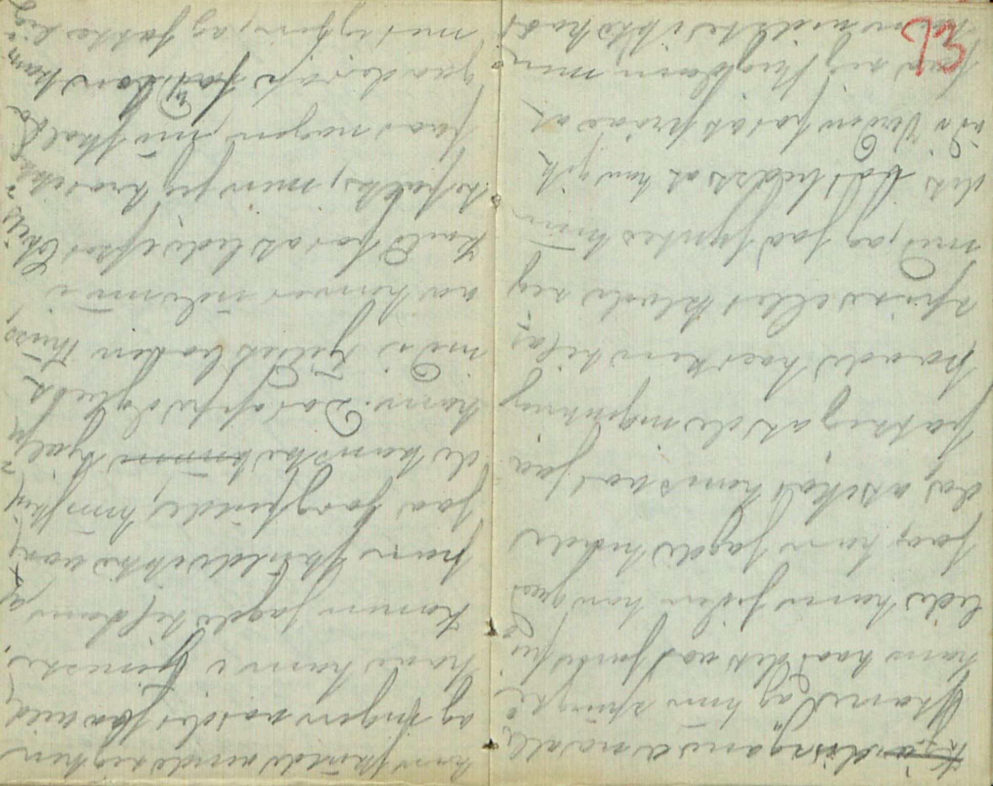 Rikard Berge, TEMU/TGM-A-1003/F/L0011/0015: 381-399 / 395 Almanakk frå 1869. Det meste er kladd til ting som er skriven annan stad. Nikka Vonen, 1869-1950, p. 72-73