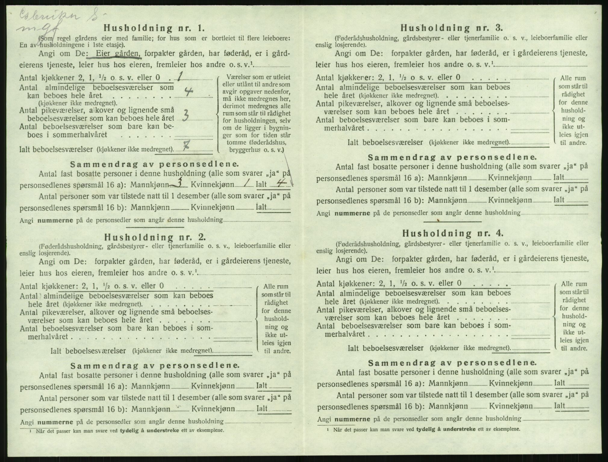 SAK, 1920 census for Landvik, 1920, p. 39