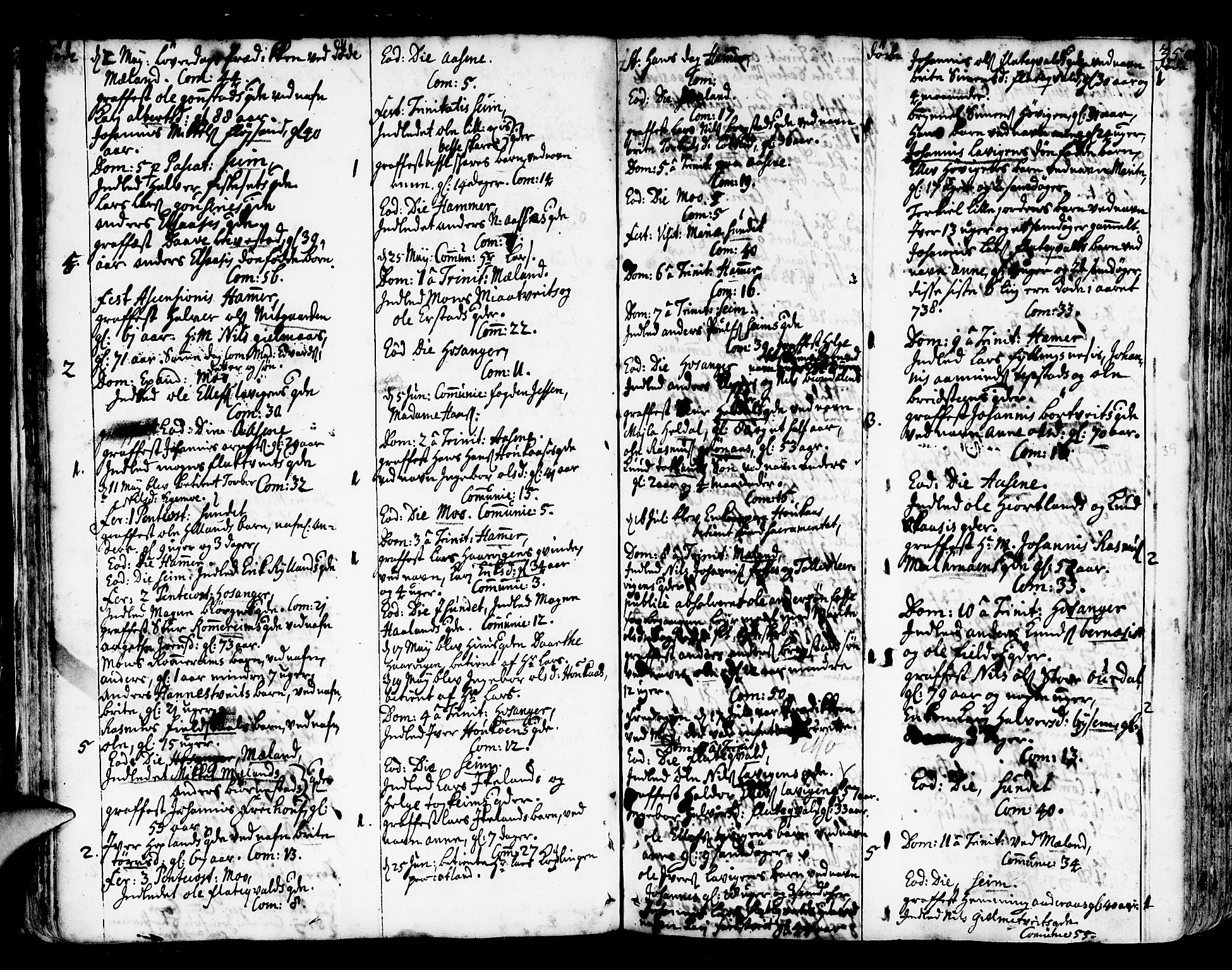 Hamre sokneprestembete, AV/SAB-A-75501/H/Ha/Haa/Haaa/L0005: Parish register (official) no. A 5, 1732-1750, p. 35
