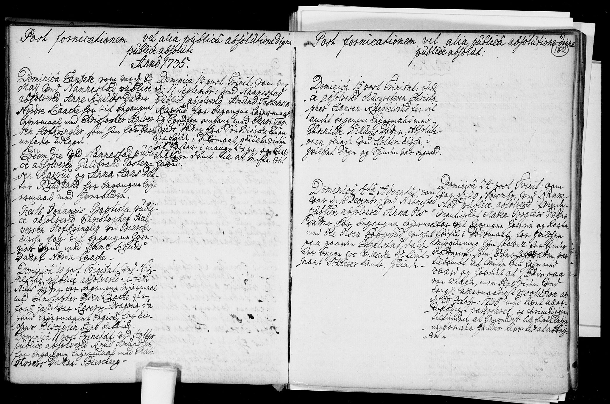 Nannestad prestekontor Kirkebøker, AV/SAO-A-10414a/F/Fa/L0005: Parish register (official) no. I 5, 1729-1738, p. 152