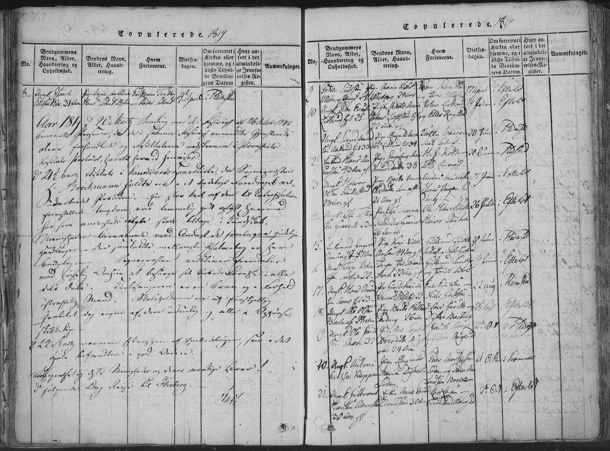 Sandsvær kirkebøker, AV/SAKO-A-244/F/Fa/L0004: Parish register (official) no. I 4, 1817-1839, p. 370-371