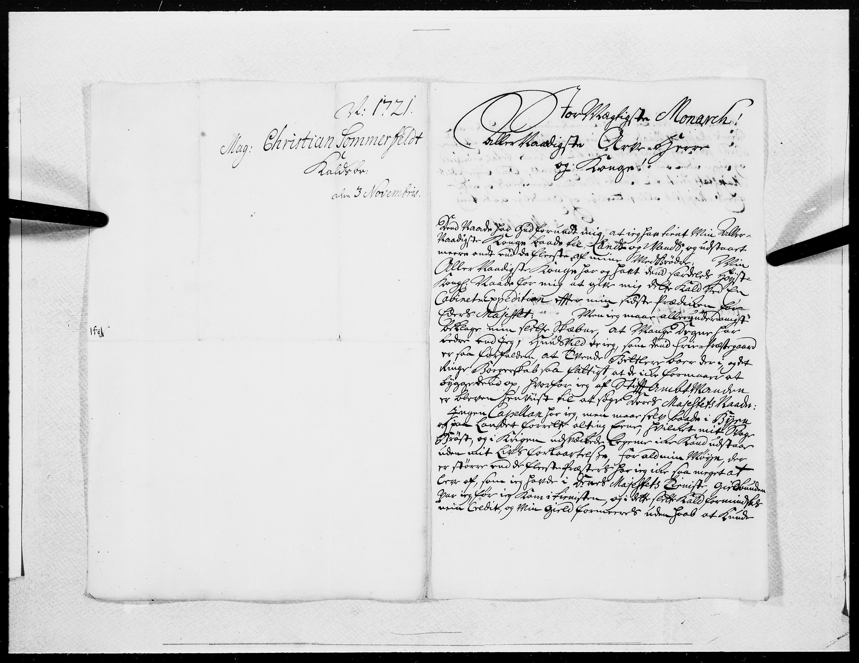 Danske Kanselli 1572-1799, RA/EA-3023/F/Fc/Fcc/Fcca/L0089: Norske innlegg 1572-1799, 1721, p. 451