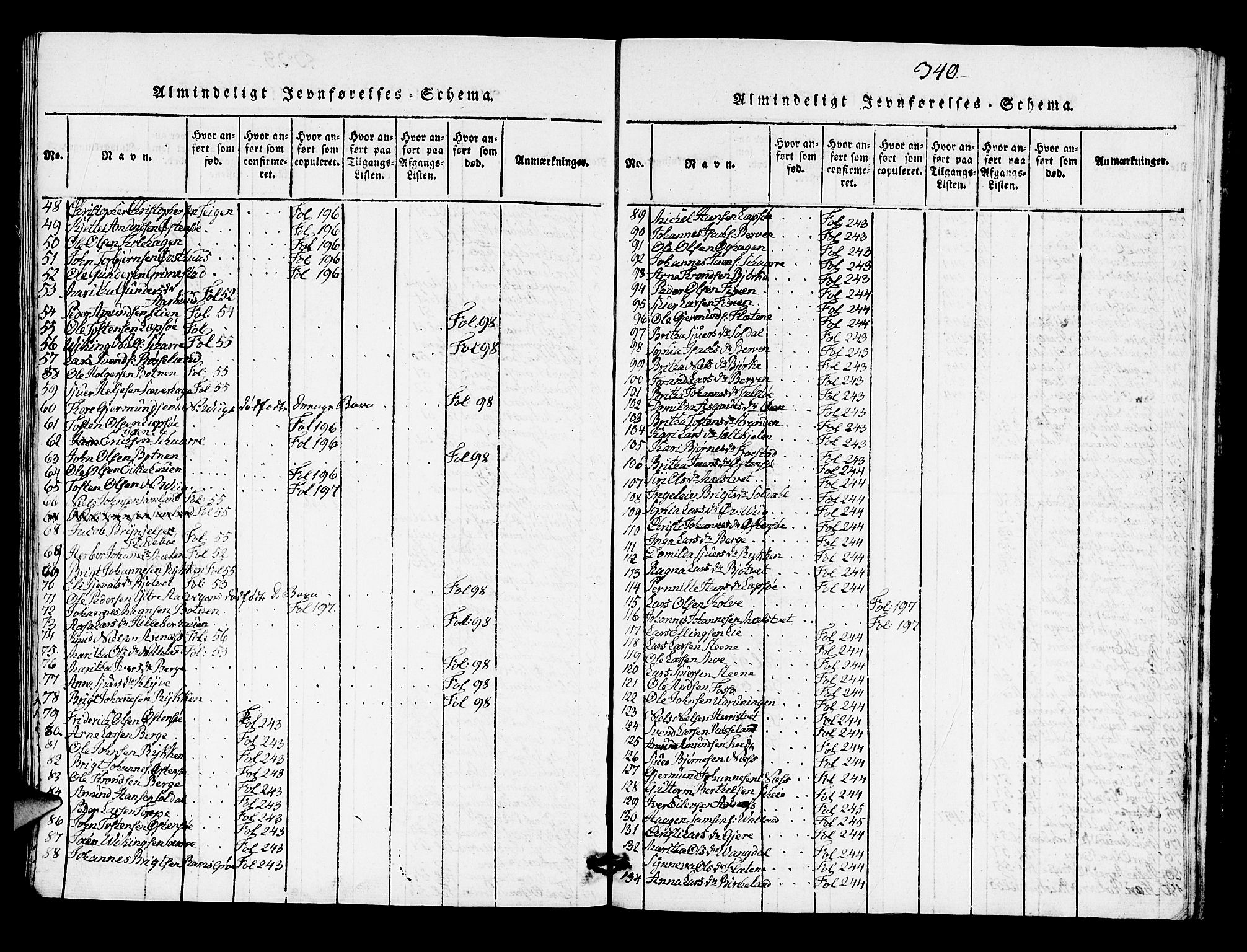 Kvam sokneprestembete, AV/SAB-A-76201/H/Hab: Parish register (copy) no. A 1, 1818-1832, p. 340