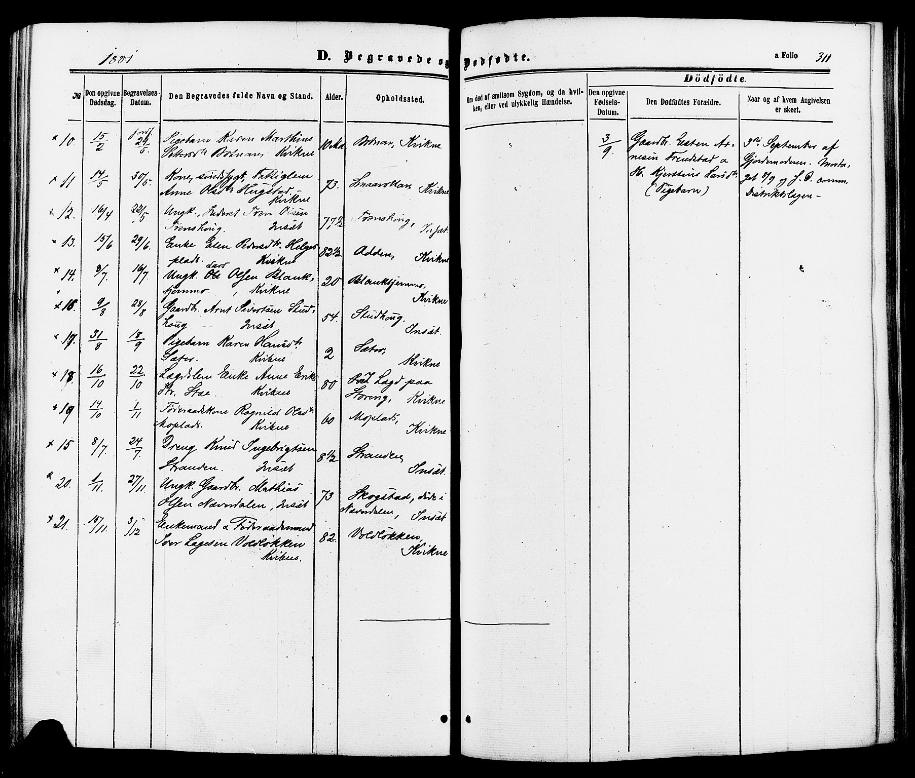 Kvikne prestekontor, AV/SAH-PREST-064/H/Ha/Haa/L0006: Parish register (official) no. 6, 1863-1886, p. 311