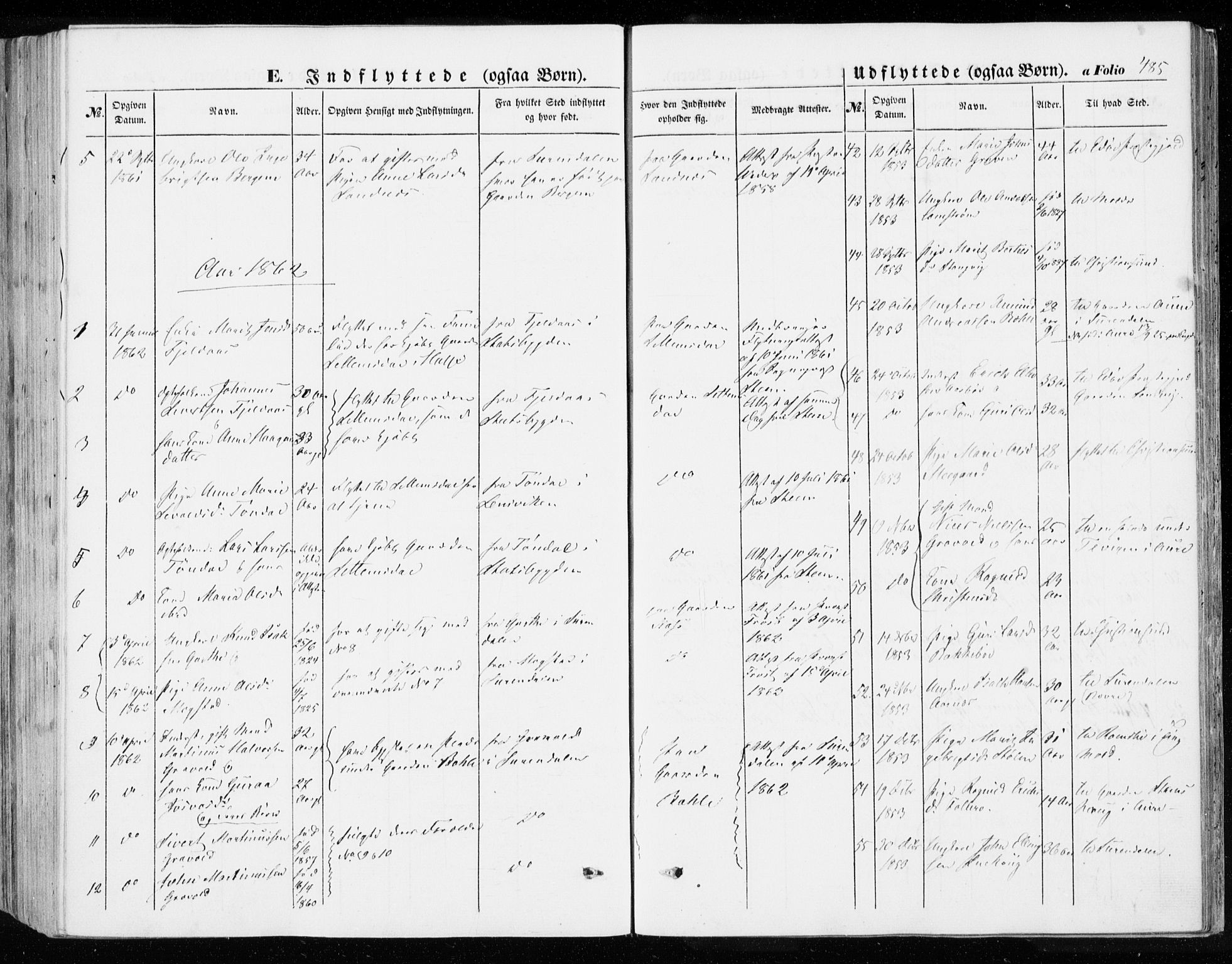 Ministerialprotokoller, klokkerbøker og fødselsregistre - Møre og Romsdal, SAT/A-1454/592/L1026: Parish register (official) no. 592A04, 1849-1867, p. 485