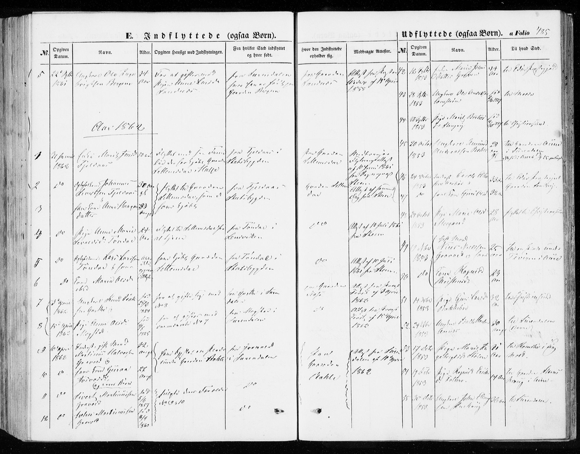 Ministerialprotokoller, klokkerbøker og fødselsregistre - Møre og Romsdal, AV/SAT-A-1454/592/L1026: Parish register (official) no. 592A04, 1849-1867, p. 485