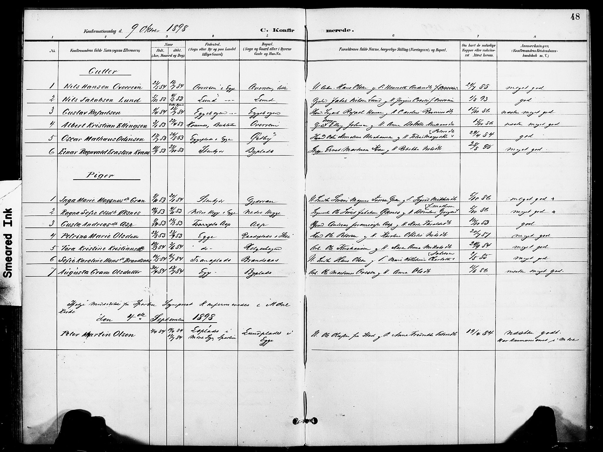 Ministerialprotokoller, klokkerbøker og fødselsregistre - Nord-Trøndelag, SAT/A-1458/740/L0379: Parish register (official) no. 740A02, 1895-1907, p. 48