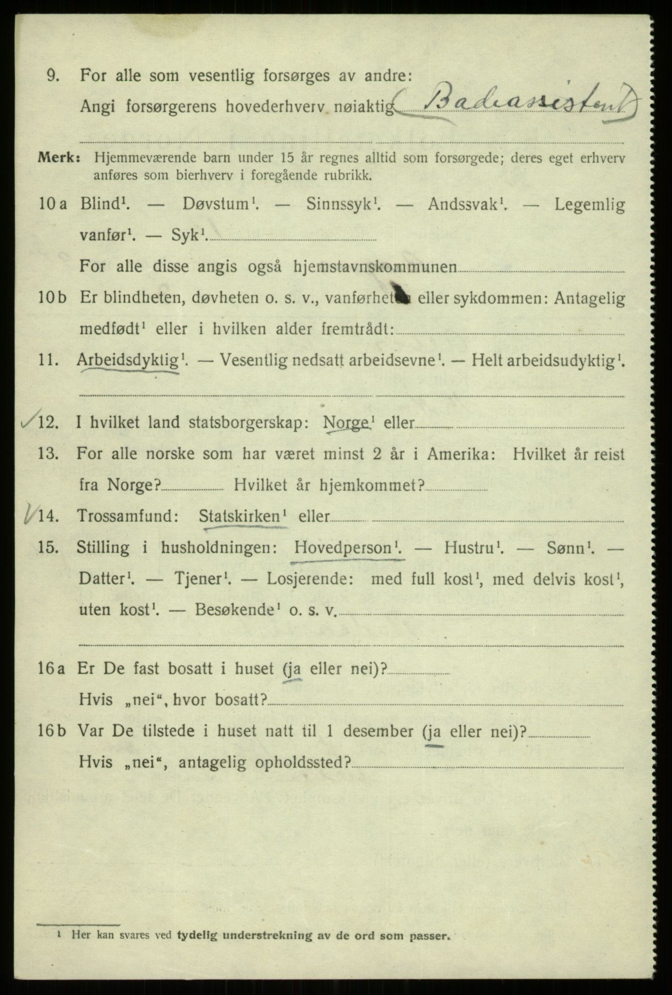 SAB, 1920 census for Bergen, 1920, p. 168755