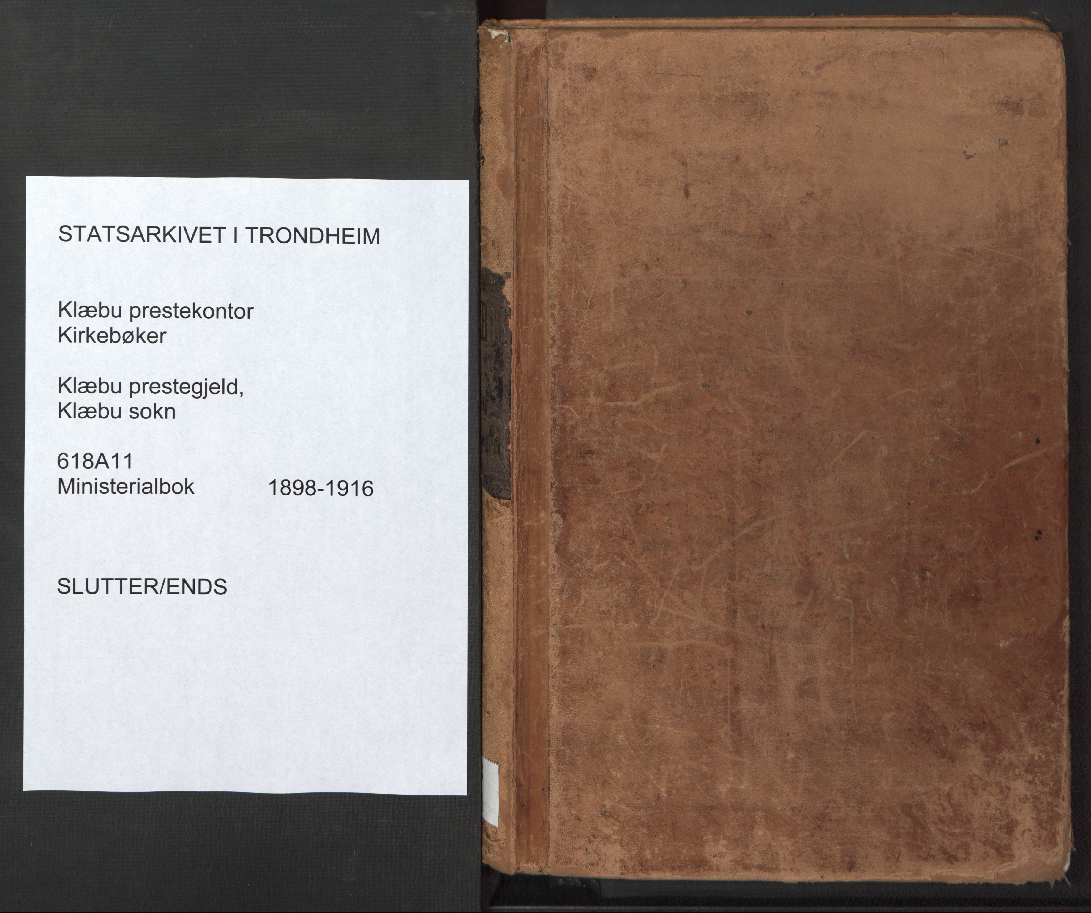 Ministerialprotokoller, klokkerbøker og fødselsregistre - Sør-Trøndelag, SAT/A-1456/618/L0448: Parish register (official) no. 618A11, 1898-1916