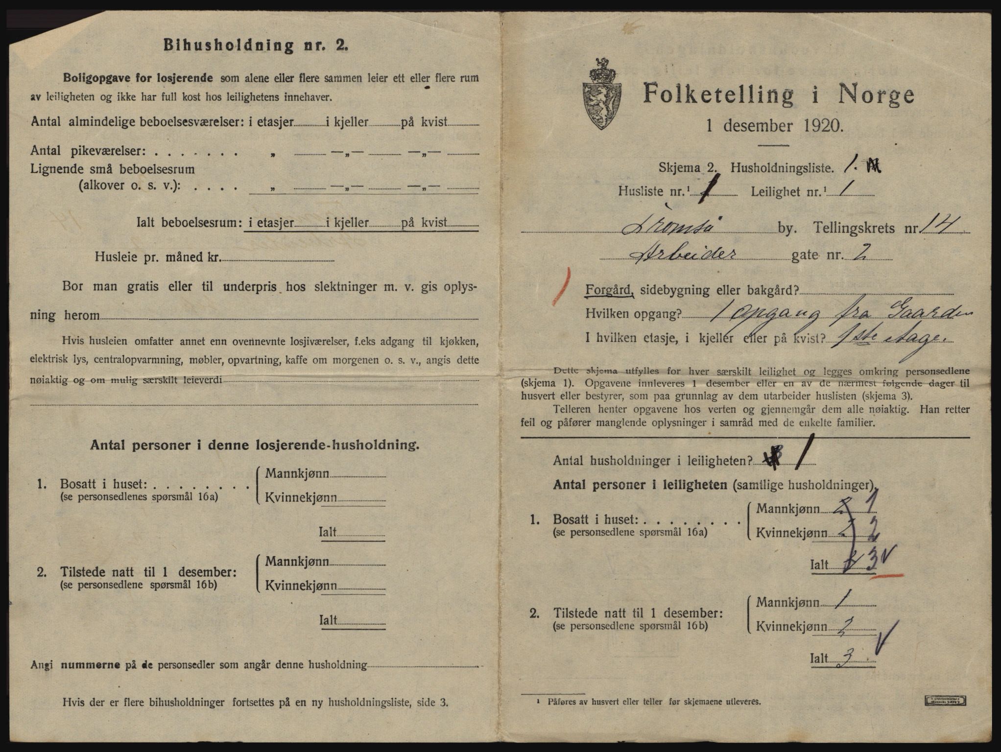 SATØ, 1920 census for Tromsø, 1920, p. 6535