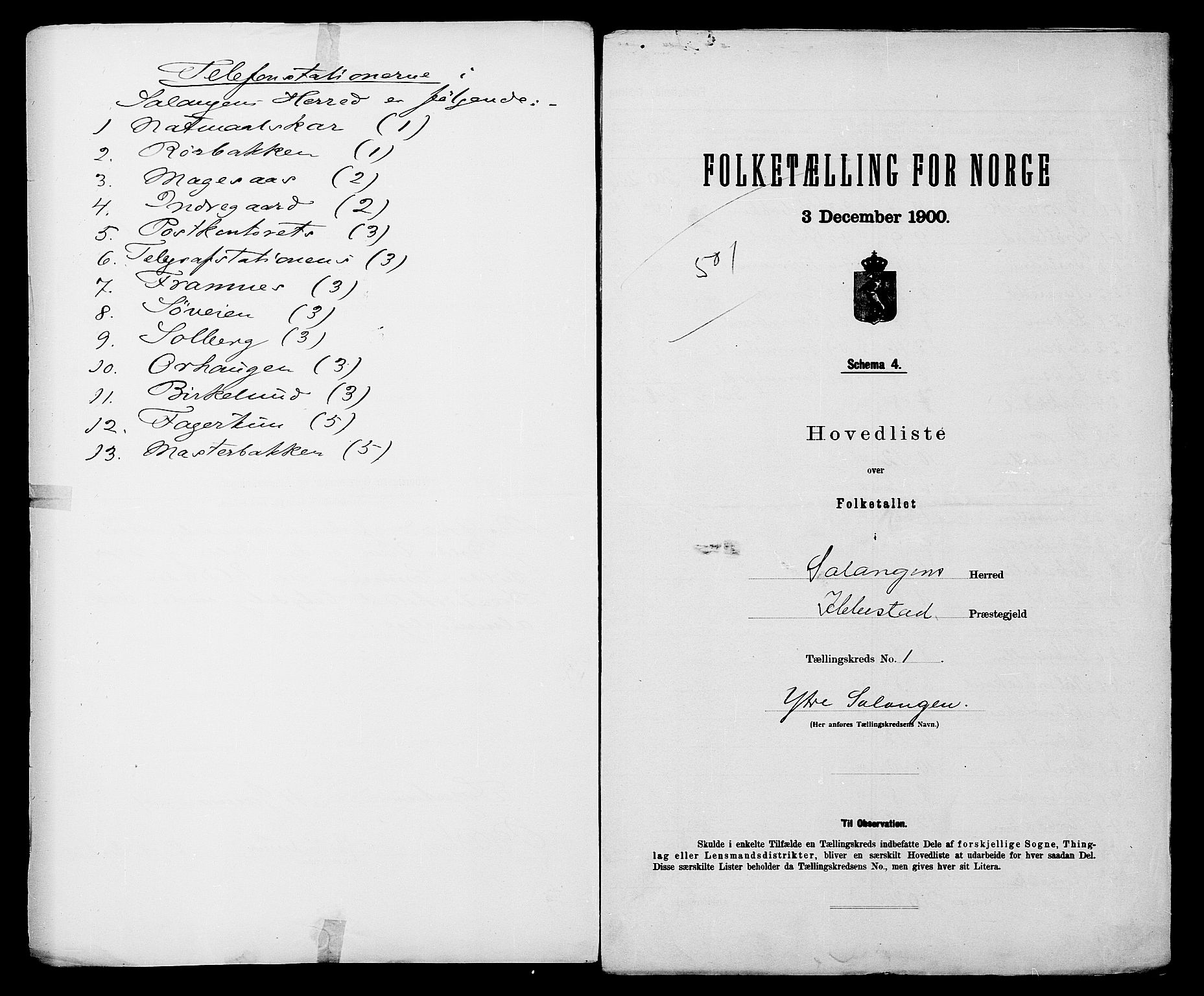 SATØ, 1900 census for Salangen, 1900, p. 4