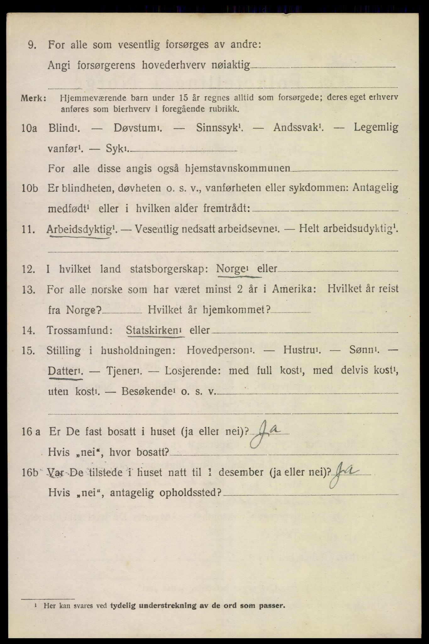 SAK, 1920 census for Fjære, 1920, p. 8496