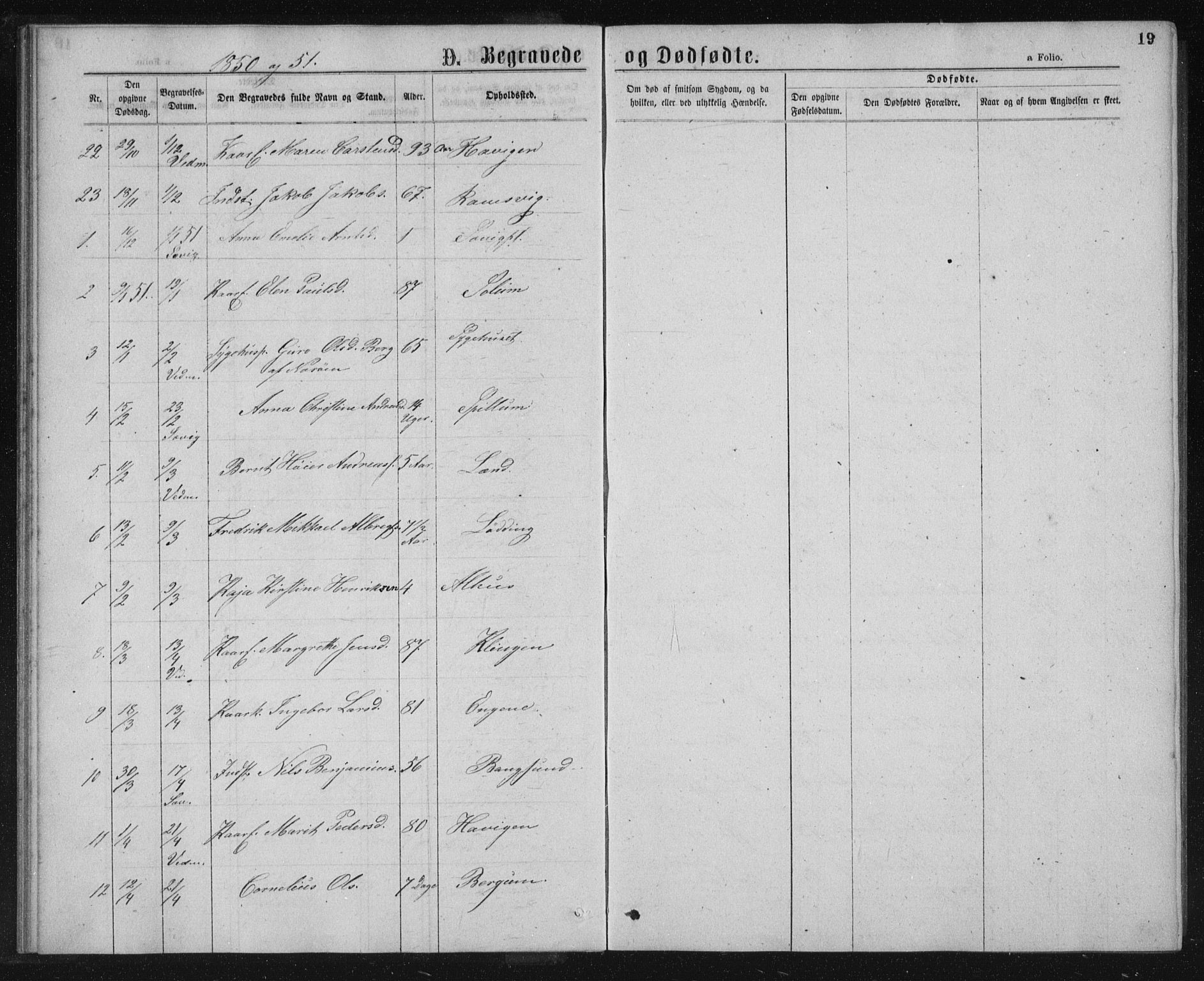 Ministerialprotokoller, klokkerbøker og fødselsregistre - Nord-Trøndelag, SAT/A-1458/768/L0569: Parish register (official) no. 768A04, 1836-1865, p. 19