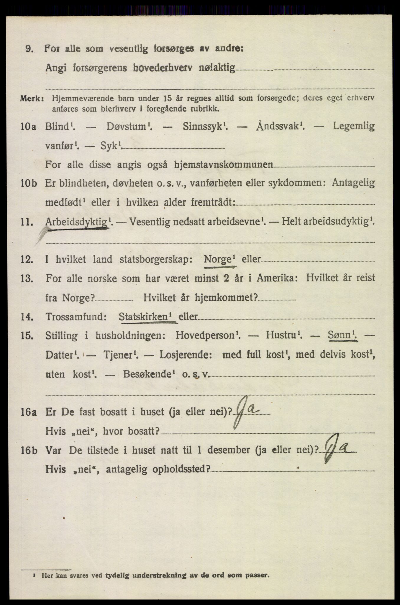 SAH, 1920 census for Tolga, 1920, p. 4976