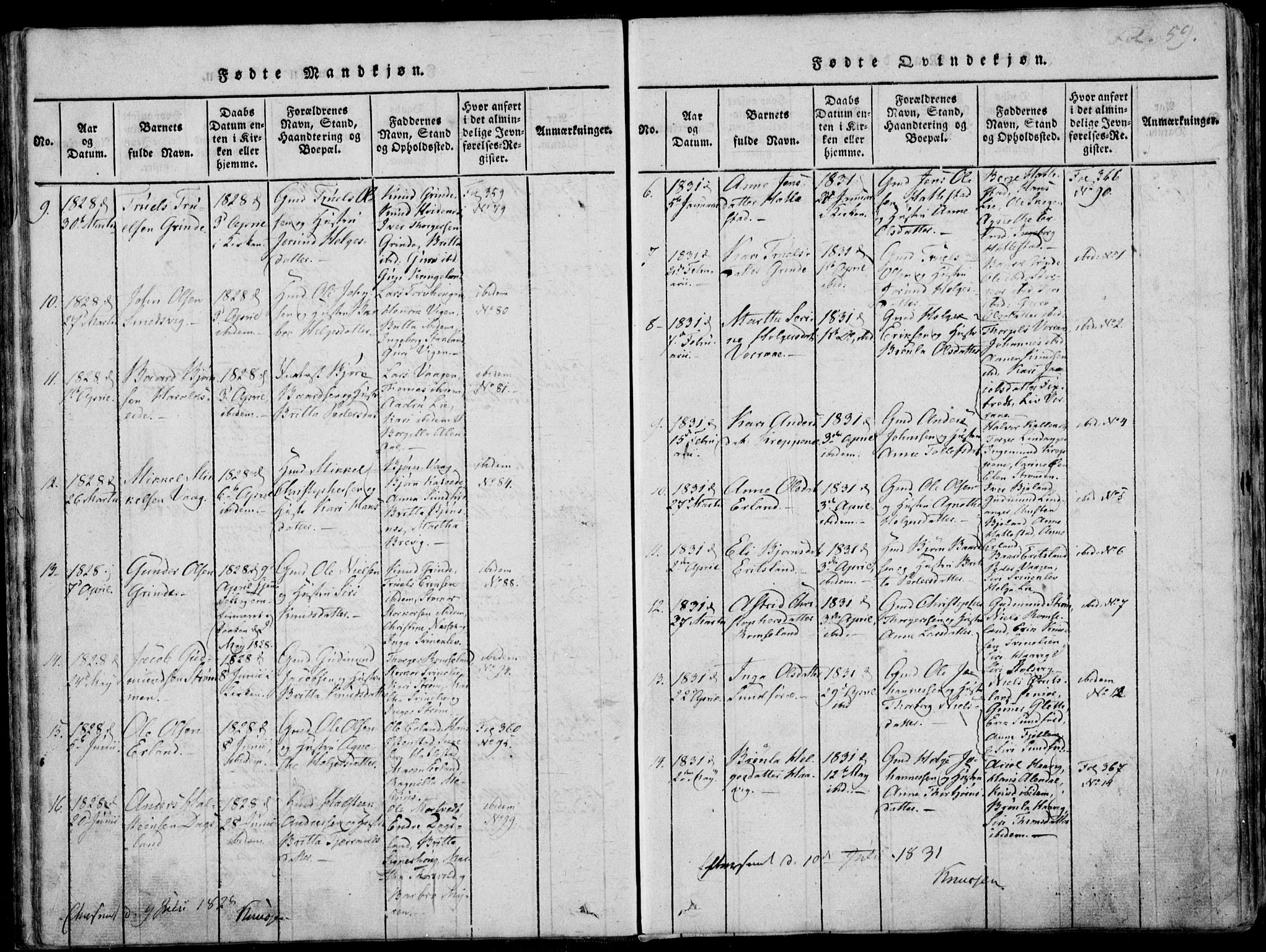 Skjold sokneprestkontor, SAST/A-101847/H/Ha/Haa/L0003: Parish register (official) no. A 3, 1815-1835, p. 59