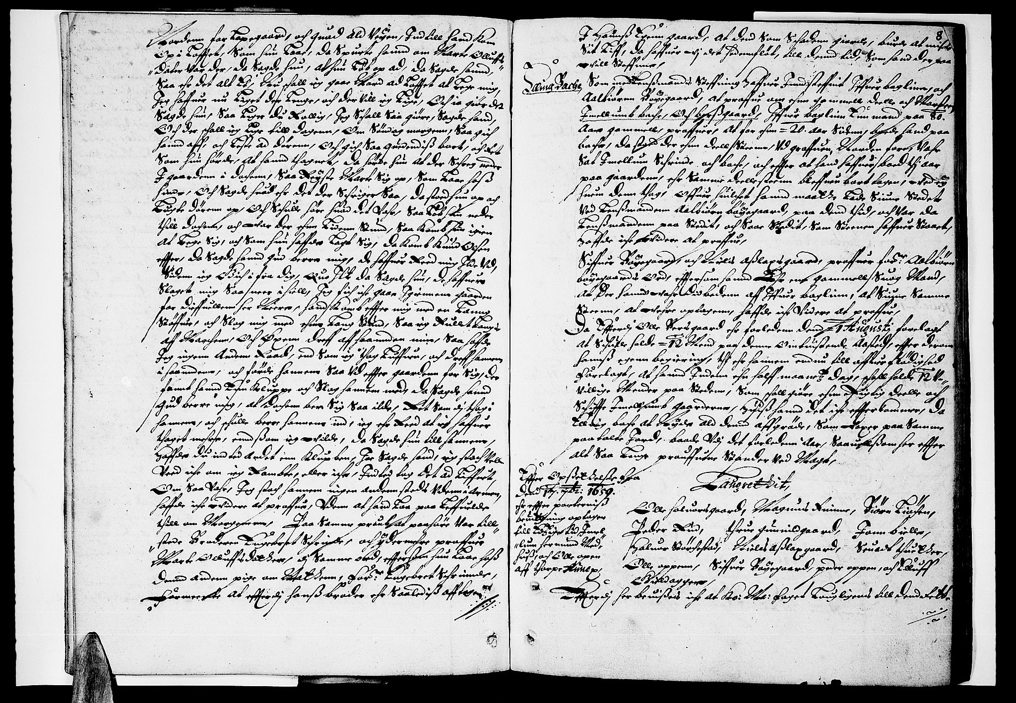 Ringerike og Hallingdal sorenskriveri, AV/SAKO-A-81/F/Fa/Faa/L0003: Tingbok, 1660-1662, p. 7b-8a