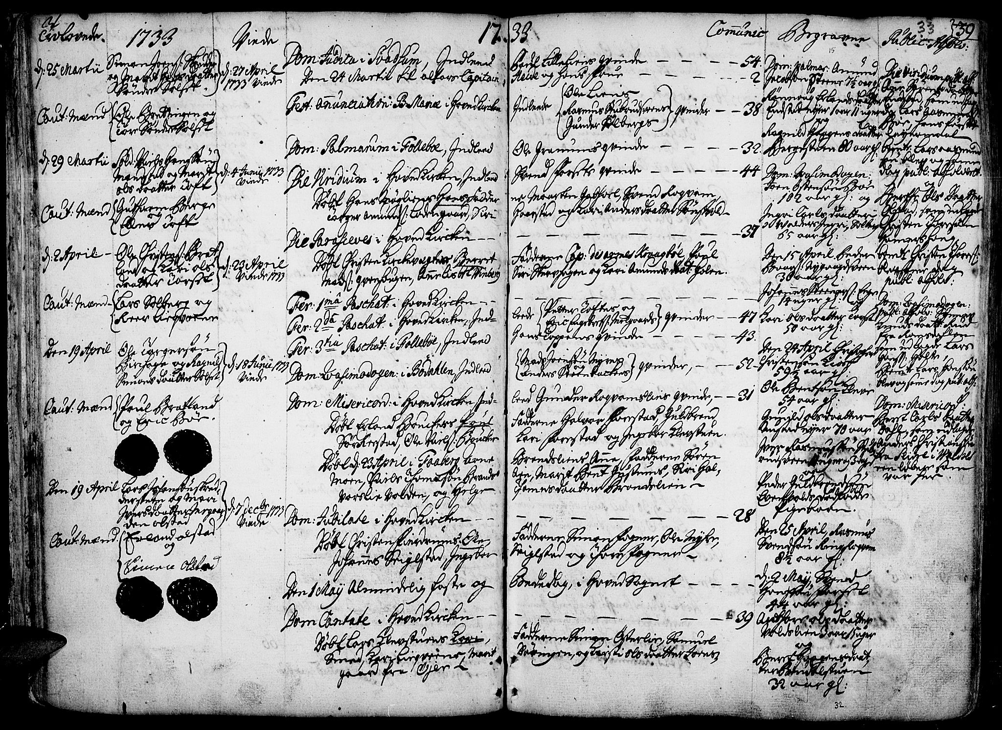 Gausdal prestekontor, AV/SAH-PREST-090/H/Ha/Haa/L0002: Parish register (official) no. 2, 1729-1757, p. 33