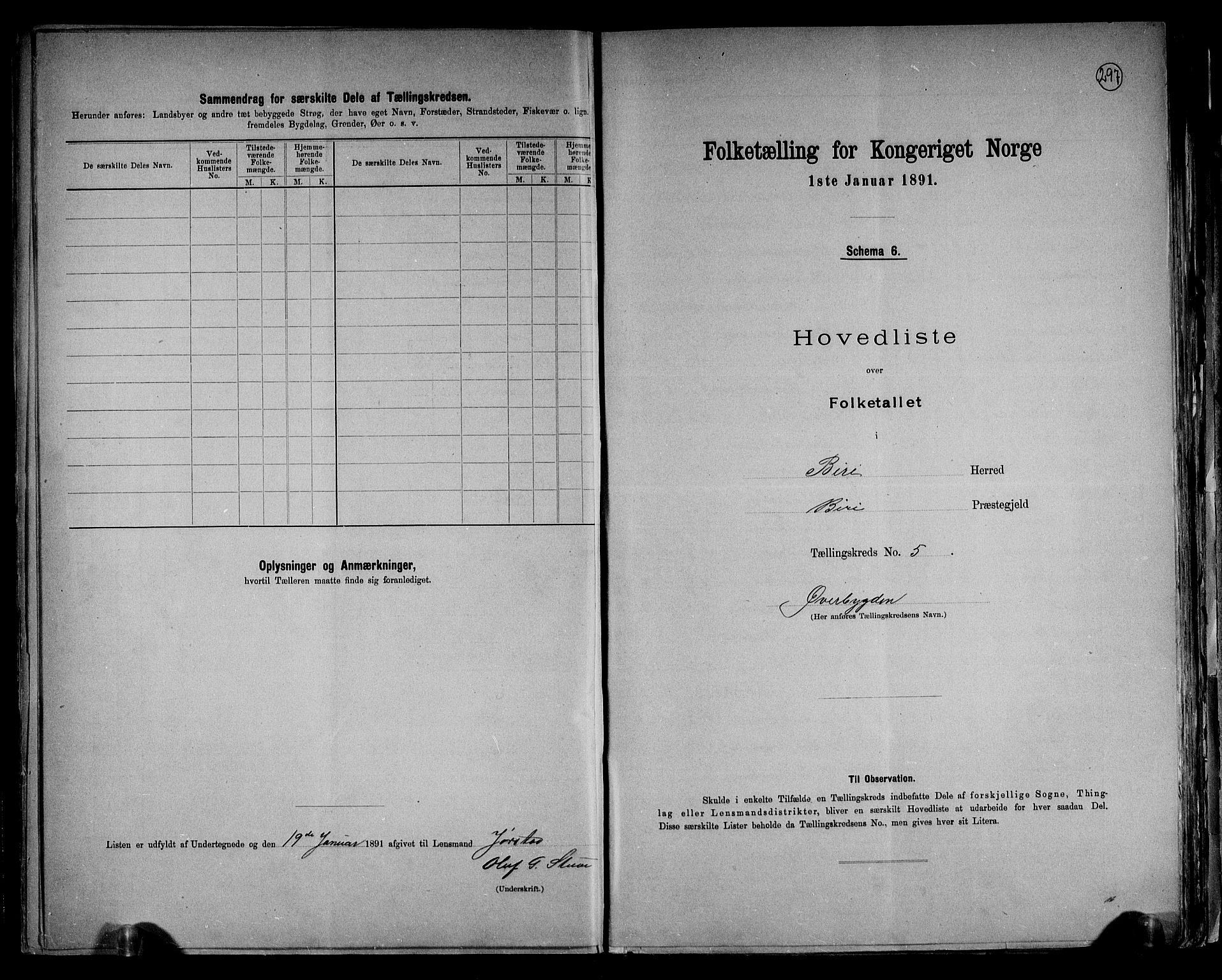 RA, 1891 census for 0525 Biri, 1891, p. 14