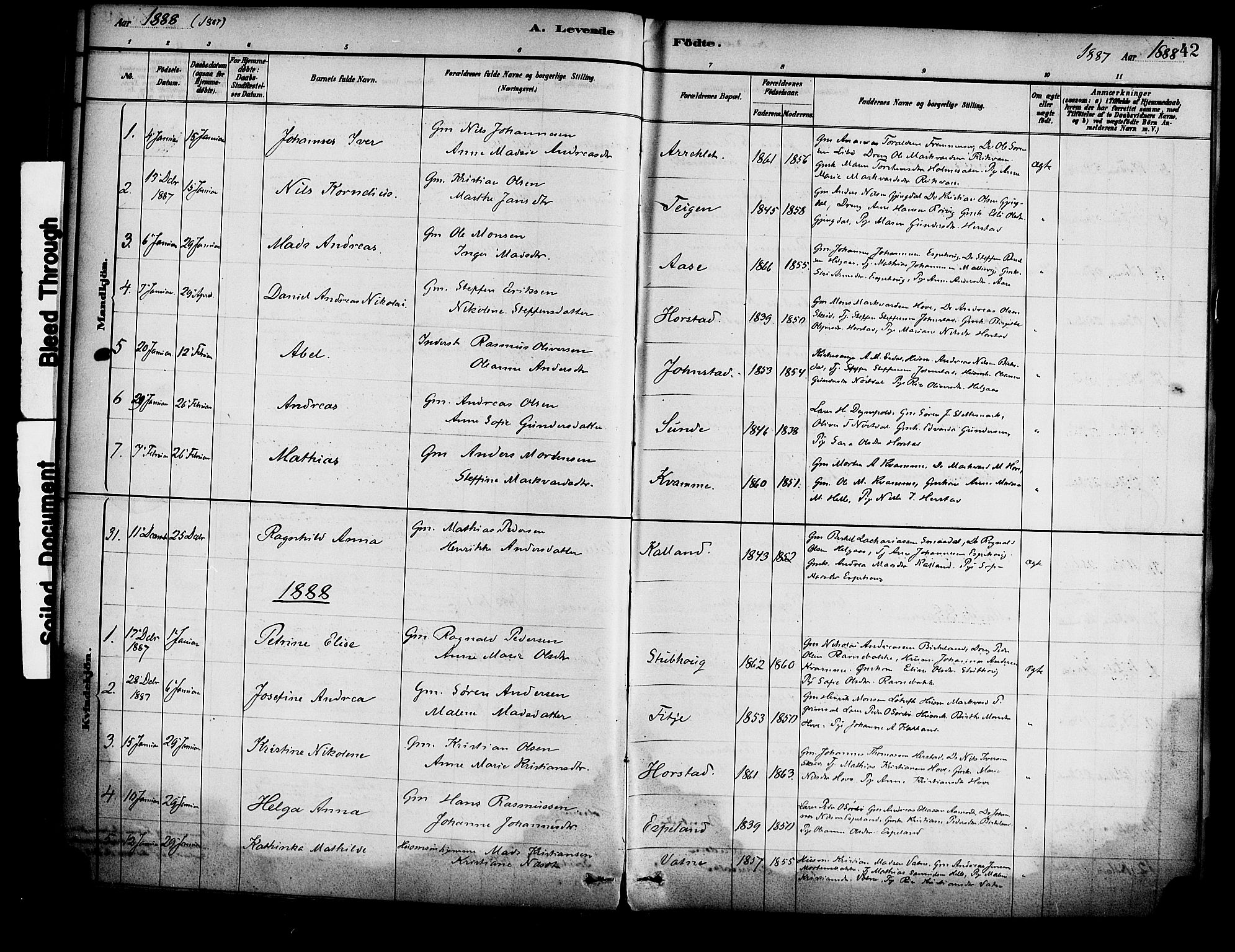 Førde sokneprestembete, AV/SAB-A-79901/H/Haa/Haad/L0001: Parish register (official) no. D 1, 1881-1898, p. 42