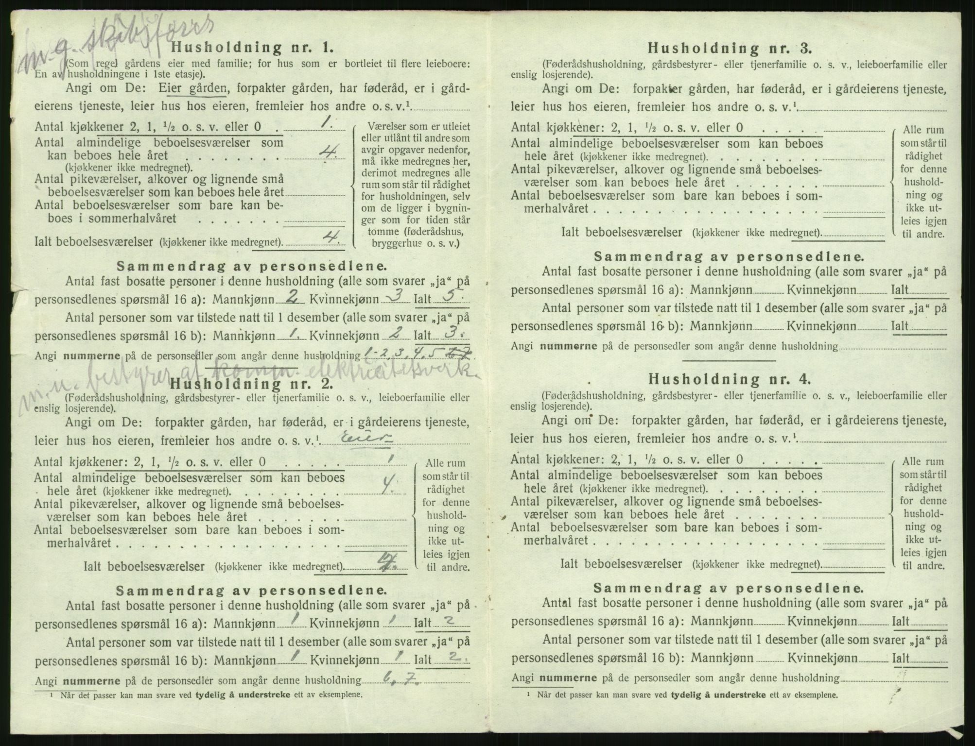 SAK, 1920 census for Tromøy, 1920, p. 228