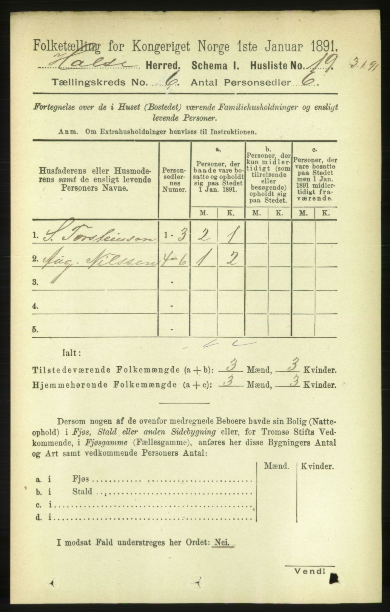 RA, 1891 census for 1571 Halsa, 1891, p. 1469