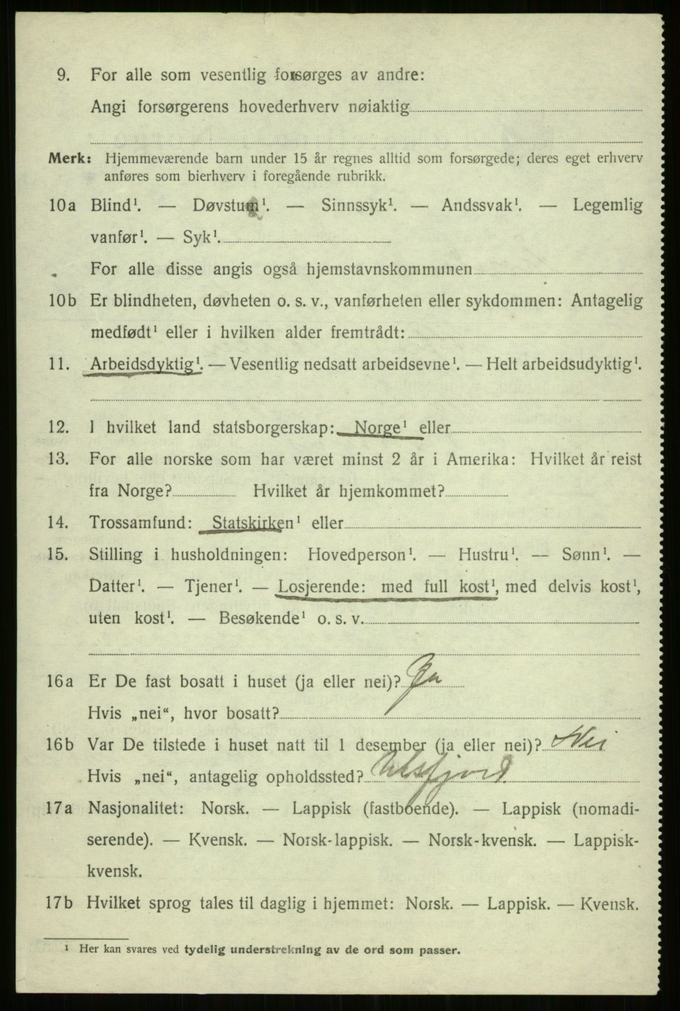 SATØ, 1920 census for Trondenes, 1920, p. 17193