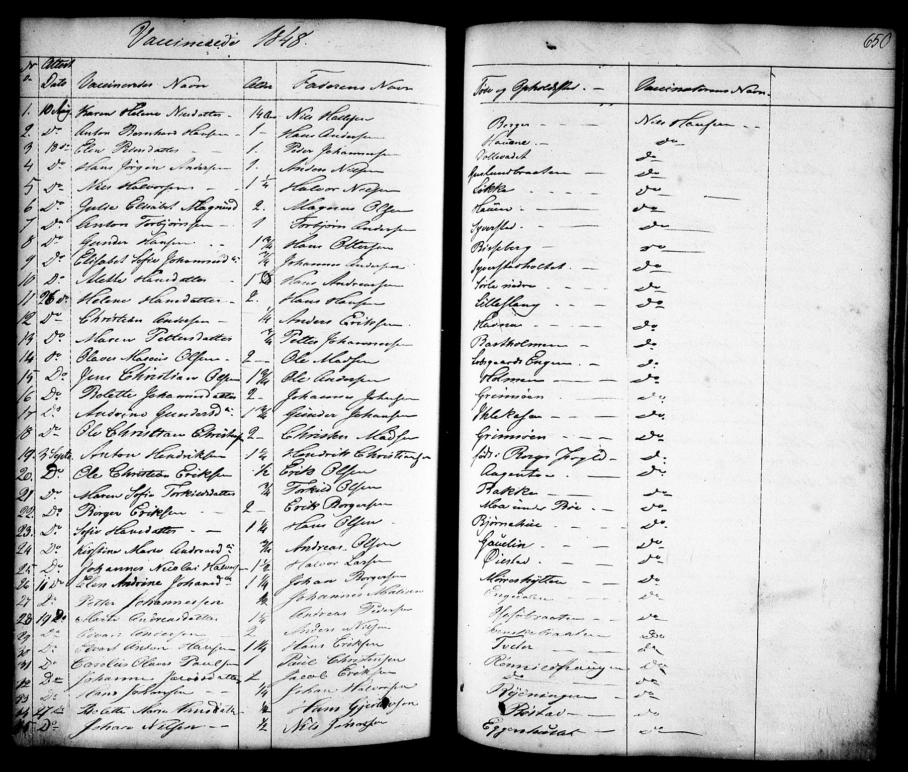 Skjeberg prestekontor Kirkebøker, SAO/A-10923/F/Fa/L0006: Parish register (official) no. I 6, 1846-1858, p. 650