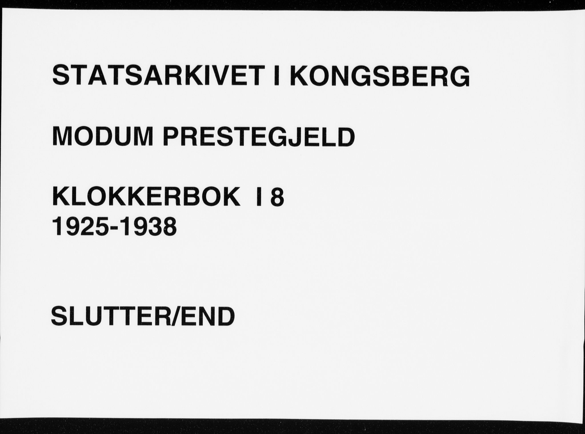 Modum kirkebøker, AV/SAKO-A-234/G/Ga/L0013: Parish register (copy) no. I 13, 1925-1938