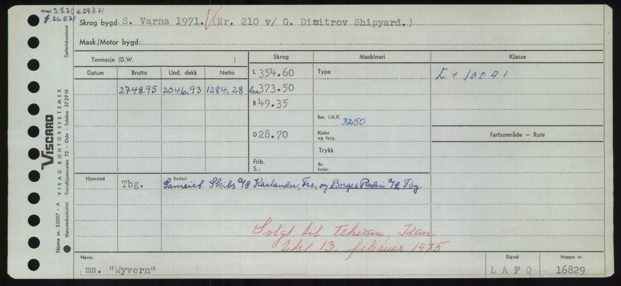 Sjøfartsdirektoratet med forløpere, Skipsmålingen, RA/S-1627/H/Hd/L0041: Fartøy, Vi-Ås, p. 441