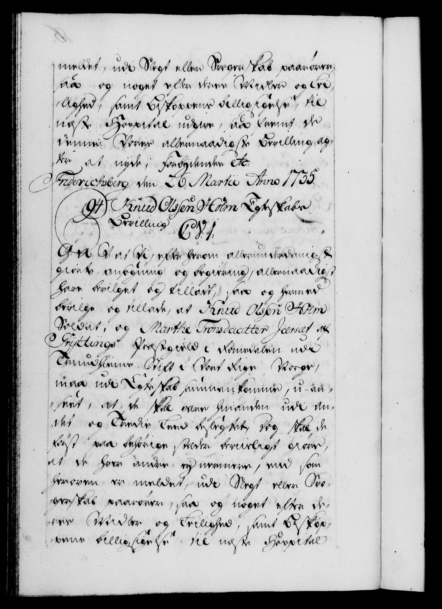 Danske Kanselli 1572-1799, RA/EA-3023/F/Fc/Fca/Fcaa/L0029: Norske registre, 1735-1736, p. 86b