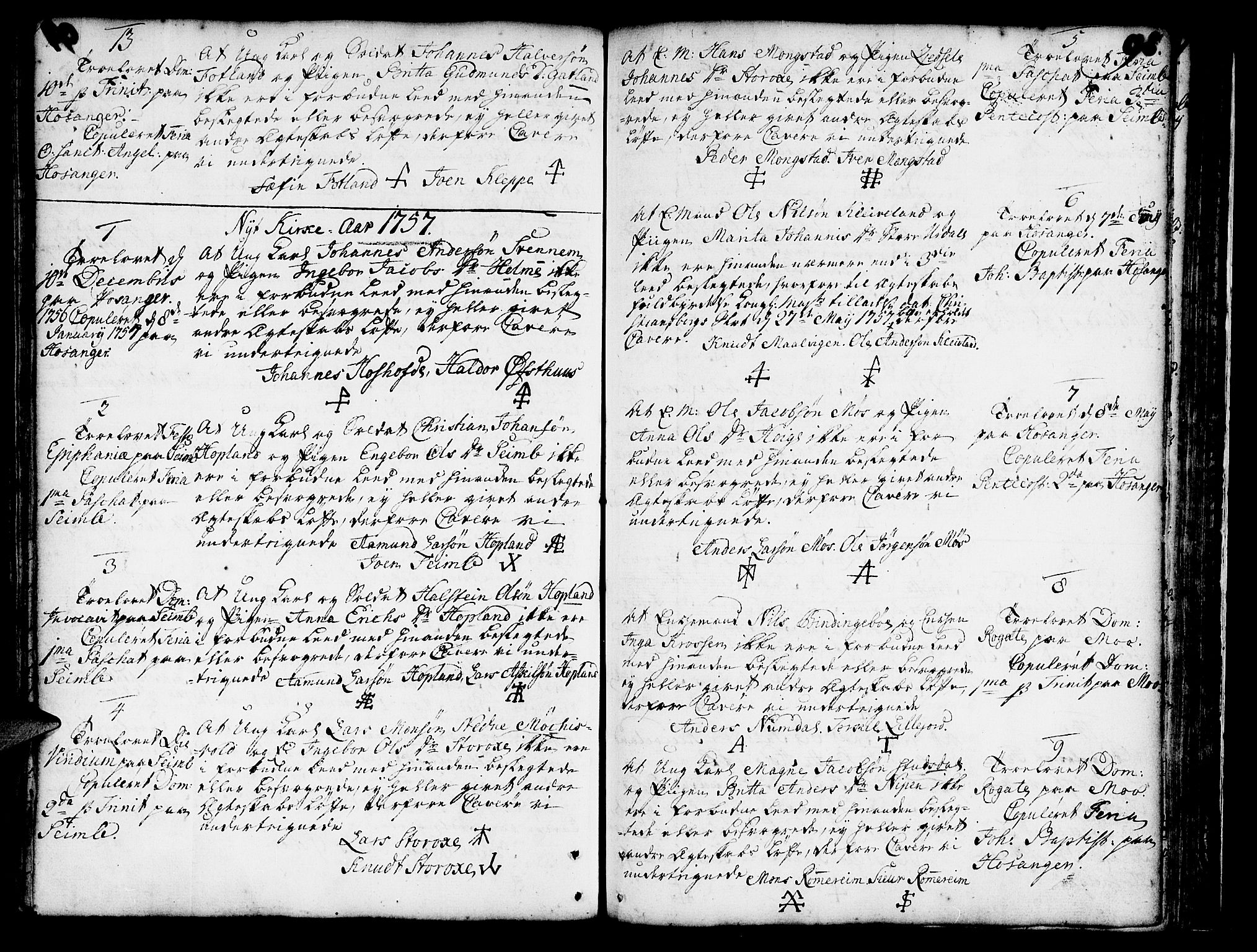 Hosanger sokneprestembete, AV/SAB-A-75801/H/Haa: Parish register (official) no. A 1 /1, 1750-1766, p. 98