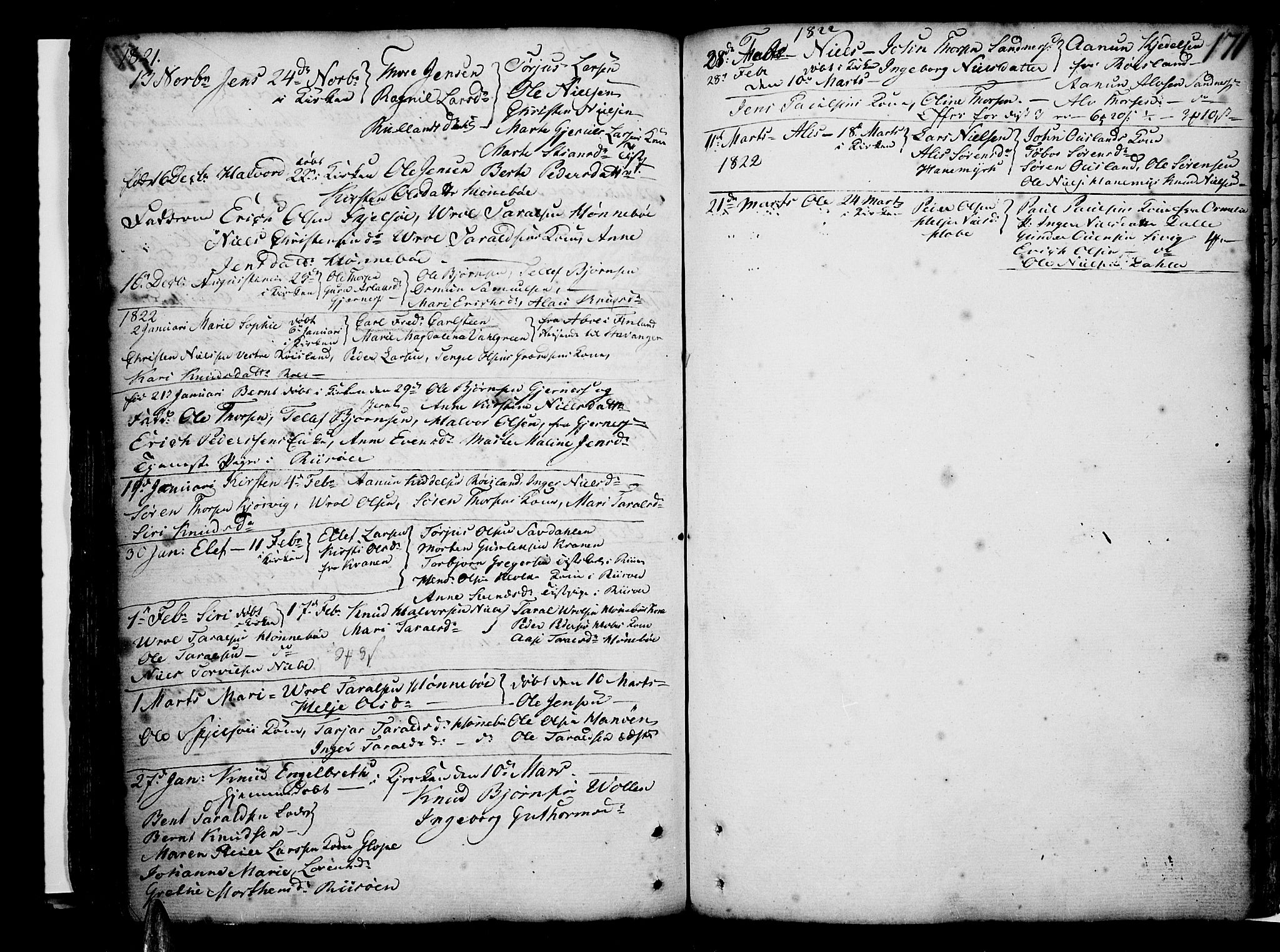 Risør sokneprestkontor, SAK/1111-0035/F/Fb/L0002: Parish register (copy) no. B 2, 1747-1812, p. 171