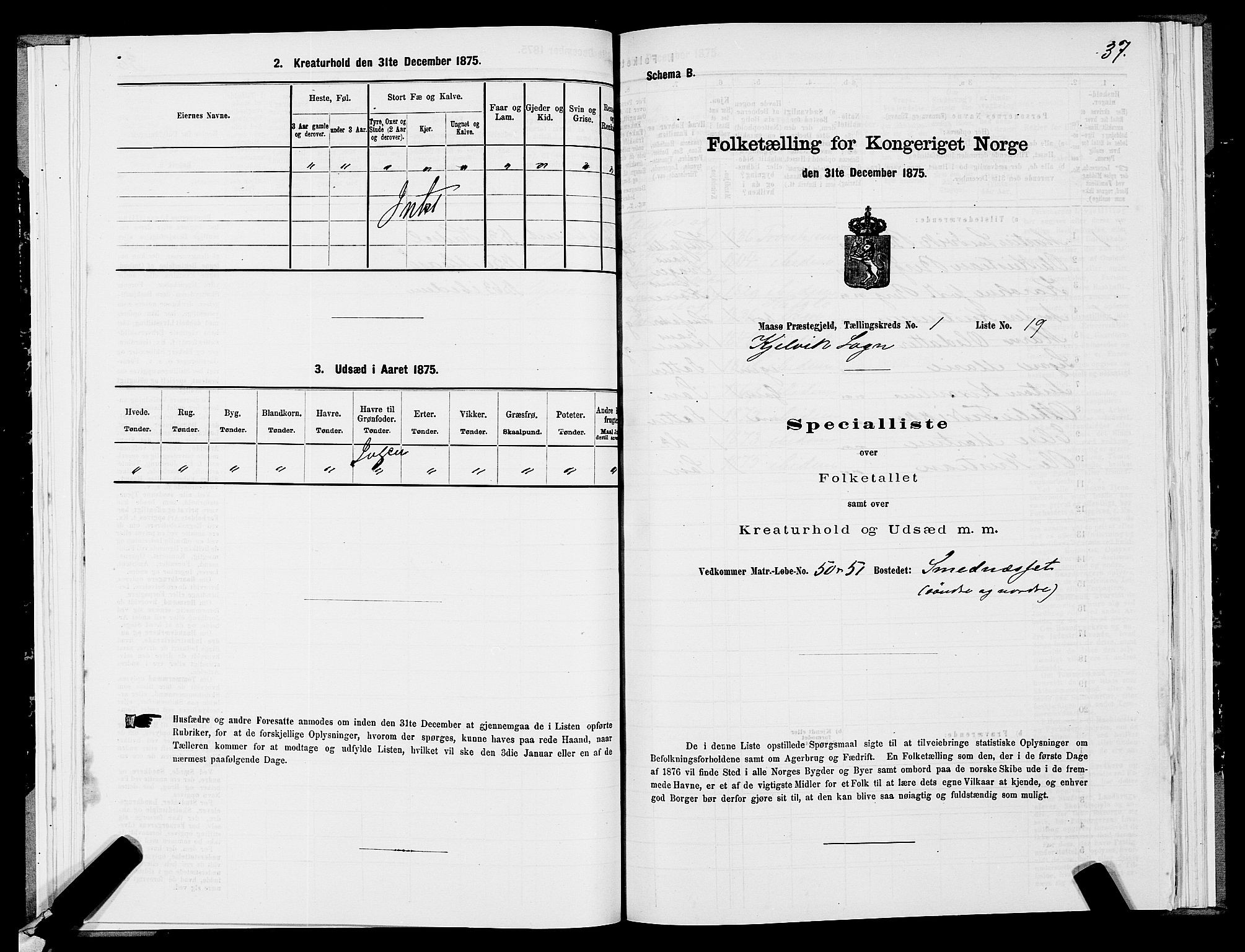 SATØ, 1875 census for 2018P Måsøy, 1875, p. 2037