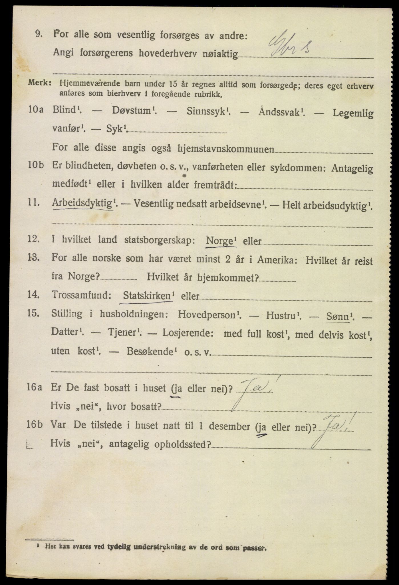 SAH, 1920 census for Vinger, 1920, p. 1839