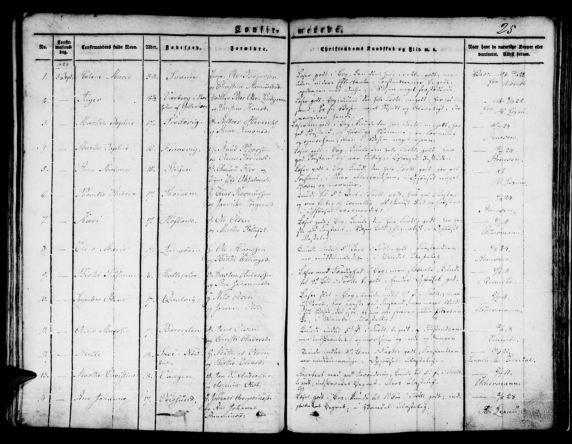 Kinn sokneprestembete, SAB/A-80801/H/Haa/Haaa/L0004/0001: Parish register (official) no. A 4I, 1822-1840, p. 25