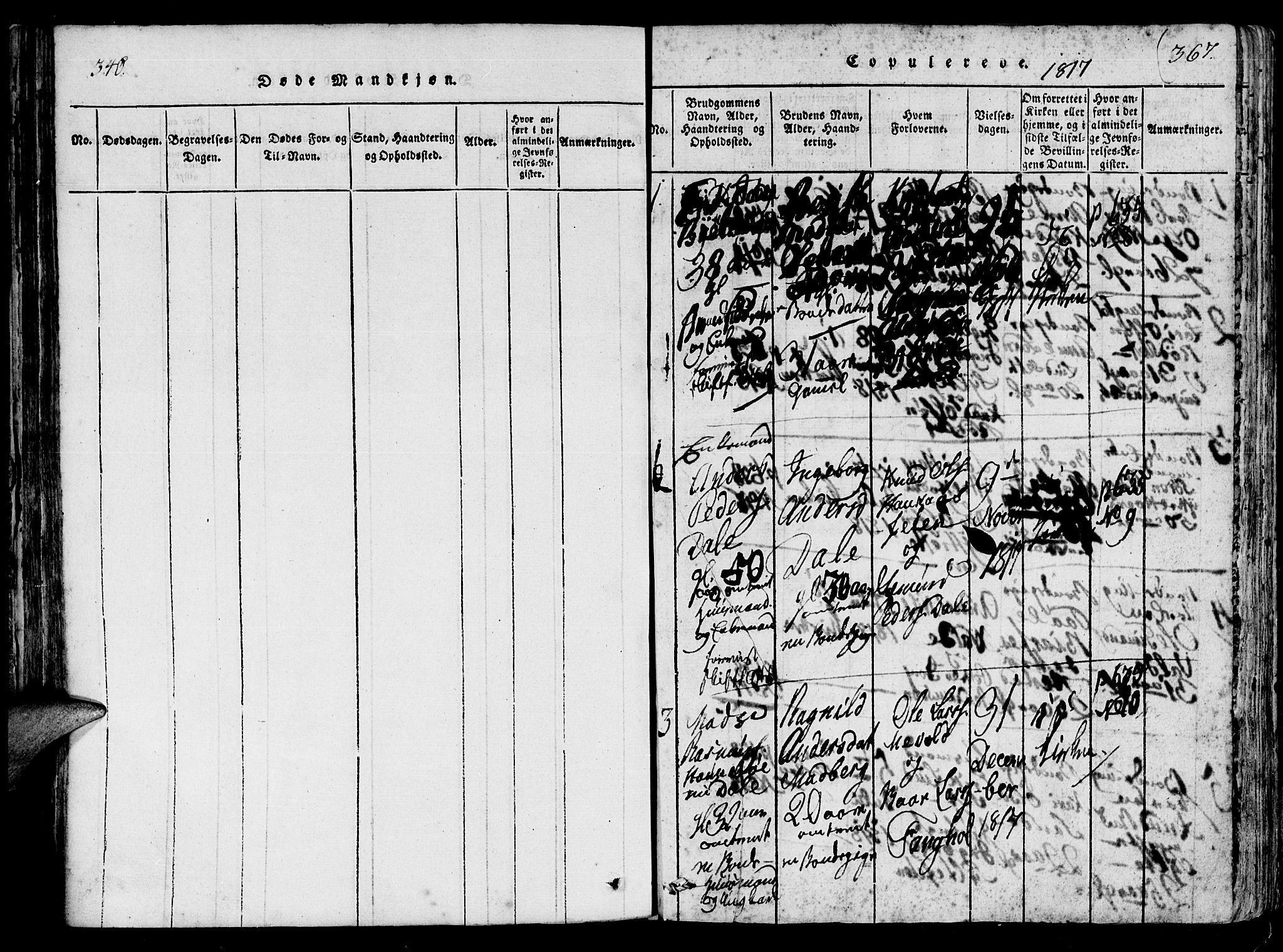 Ministerialprotokoller, klokkerbøker og fødselsregistre - Møre og Romsdal, AV/SAT-A-1454/565/L0747: Parish register (official) no. 565A01, 1817-1844, p. 366-367