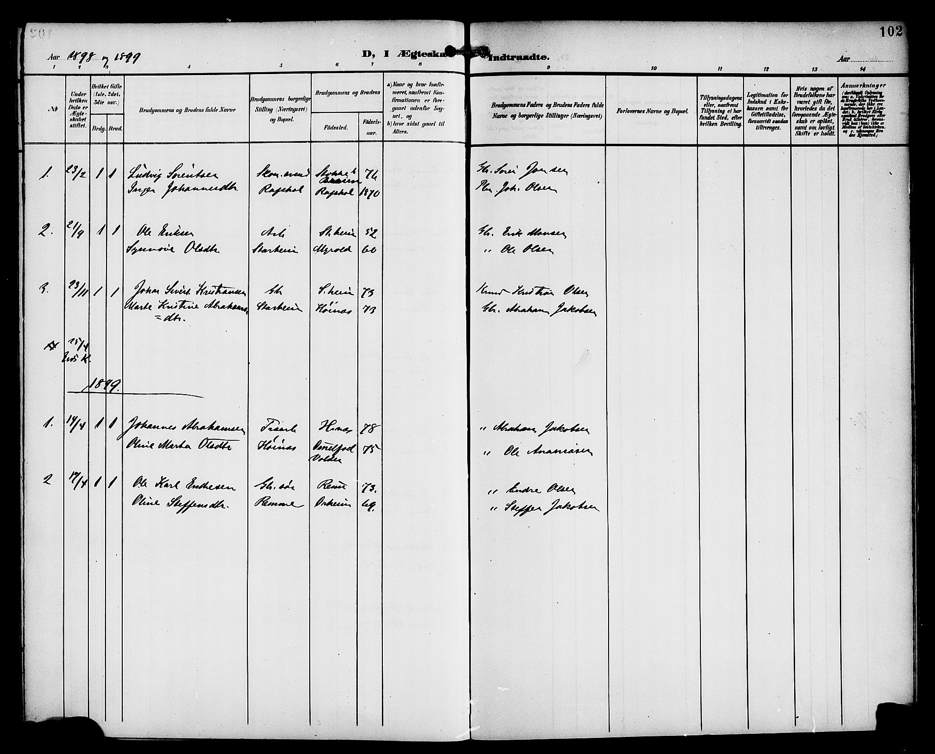 Eid sokneprestembete, SAB/A-82301/H/Haa/Haac/L0001: Parish register (official) no. C 1, 1879-1899, p. 102