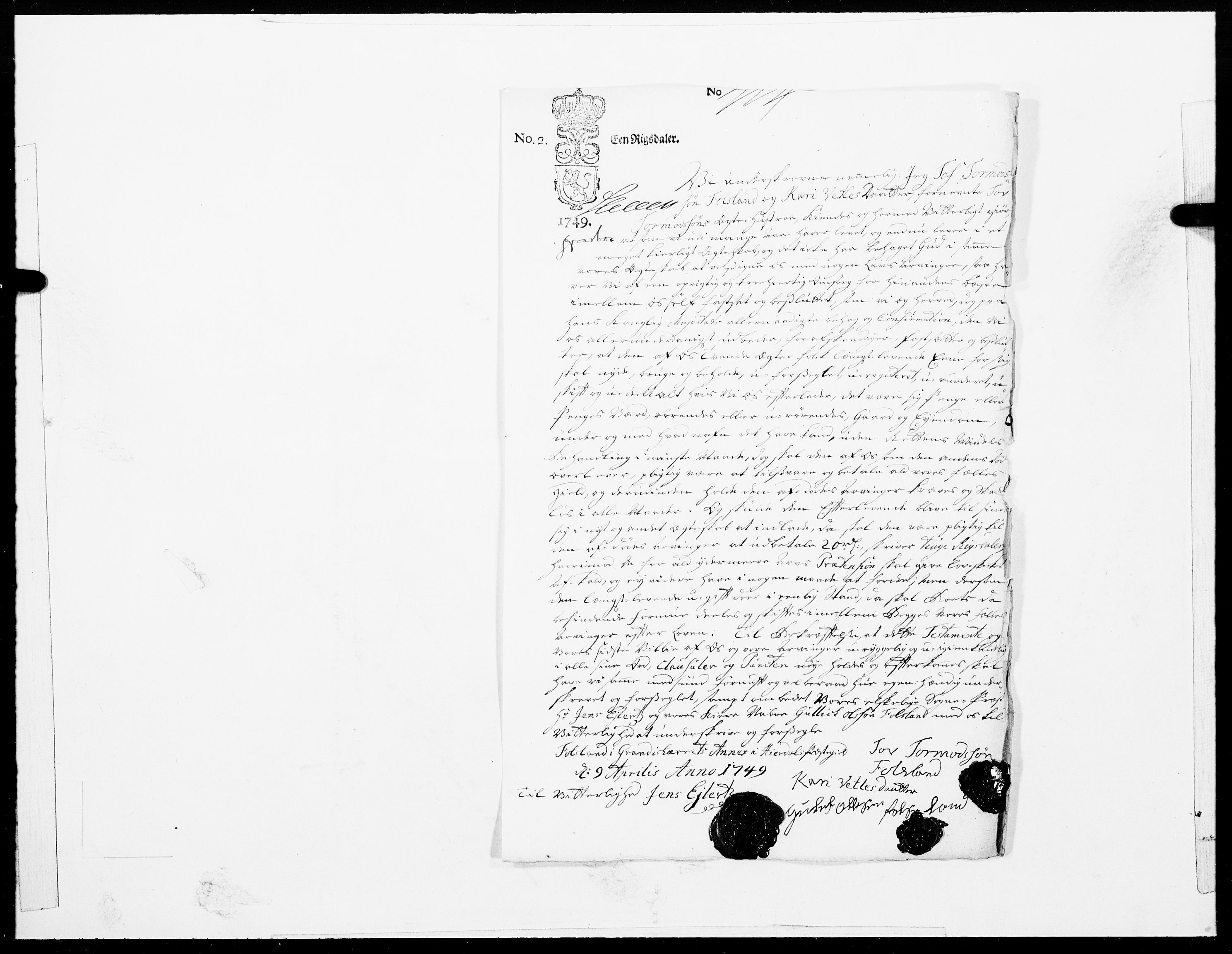 Danske Kanselli 1572-1799, AV/RA-EA-3023/F/Fc/Fcc/Fcca/L0151: Norske innlegg 1572-1799, 1749, p. 481