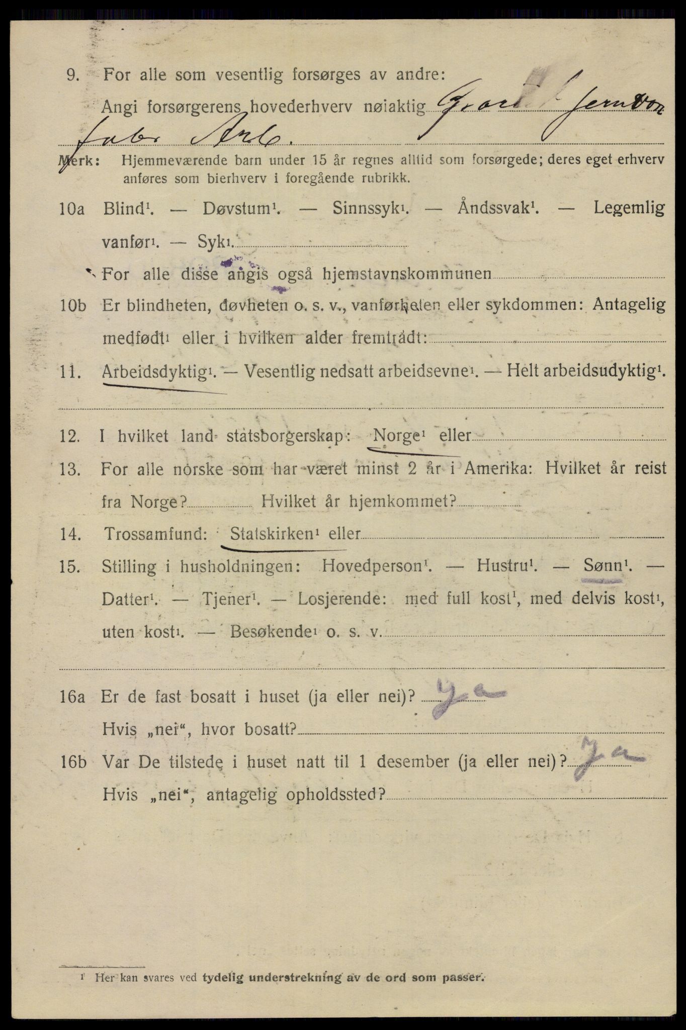 SAO, 1920 census for Aker, 1920, p. 122009