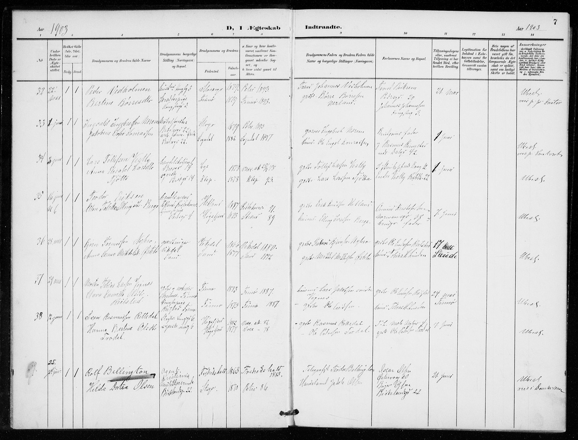 St. Petri sokneprestkontor, AV/SAST-A-101813/001/30/30BB/L0009: Parish register (copy) no. B 9, 1902-1935, p. 7