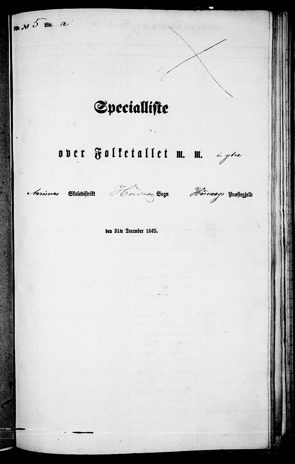 RA, 1865 census for Høvåg, 1865, p. 76