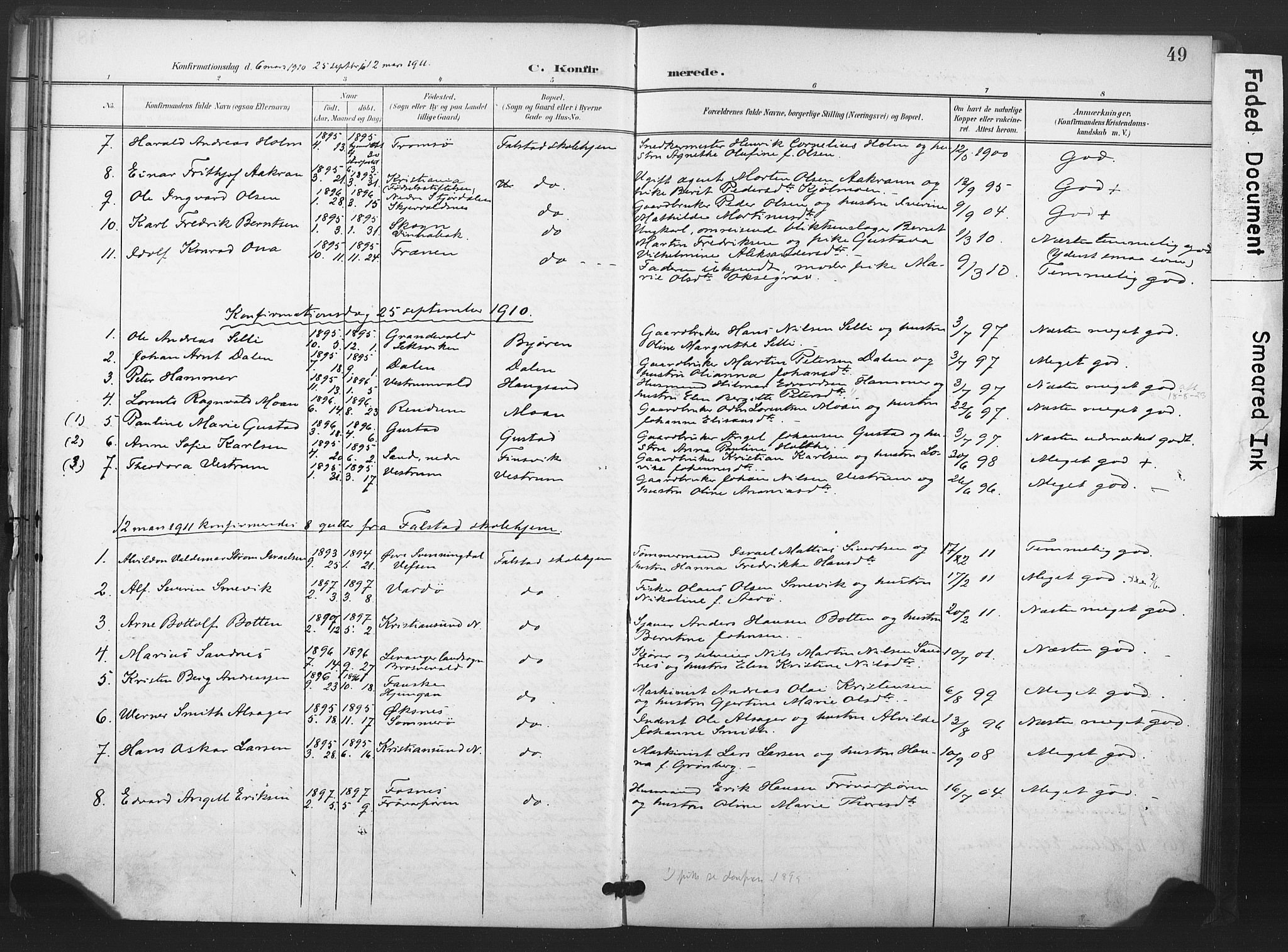 Ministerialprotokoller, klokkerbøker og fødselsregistre - Nord-Trøndelag, SAT/A-1458/719/L0179: Parish register (official) no. 719A02, 1901-1923, p. 49