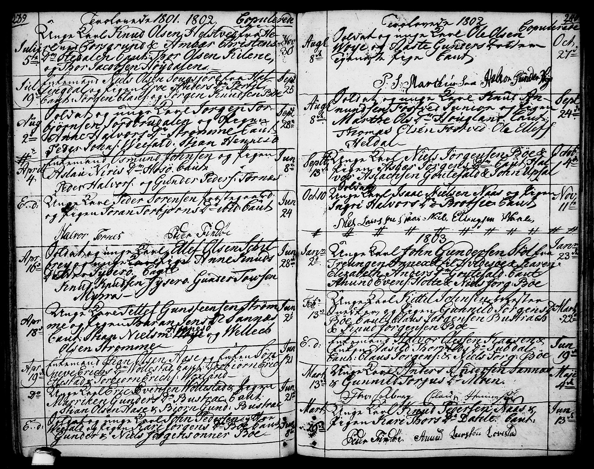 Drangedal kirkebøker, SAKO/A-258/F/Fa/L0003: Parish register (official) no. 3, 1768-1814, p. 239-240