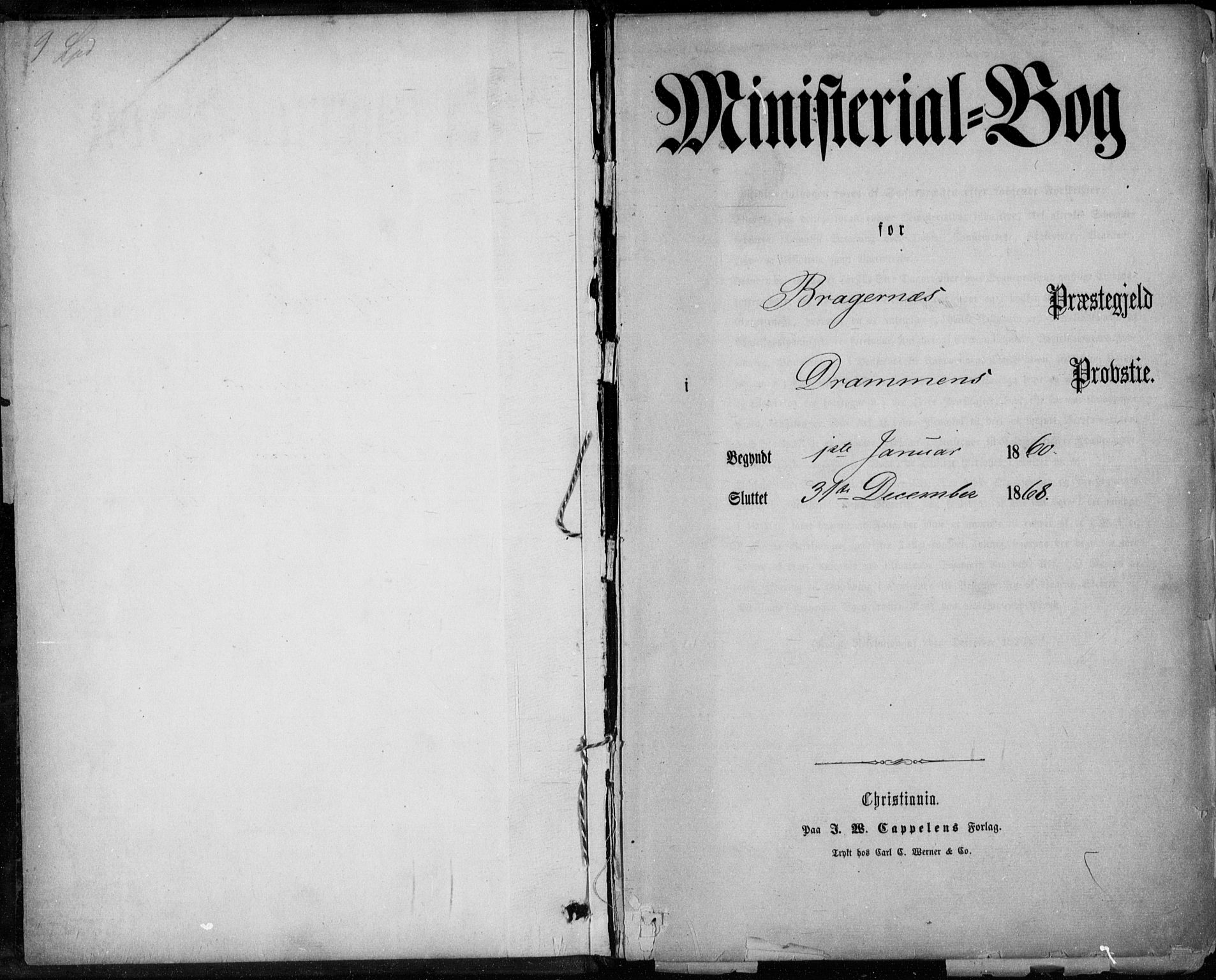 Bragernes kirkebøker, SAKO/A-6/F/Fb/L0003: Parish register (official) no. II 3, 1860-1868